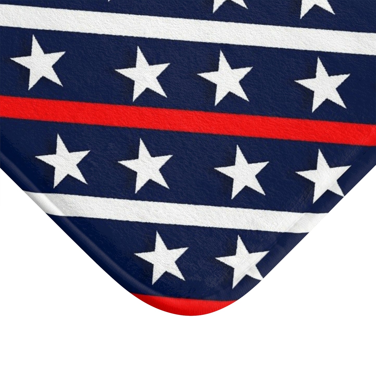 Patriotic Bath Mat Star Stripe Design, USA Decor, Bathroom Accessories, Home & Kitchen, Gift for Independence Day