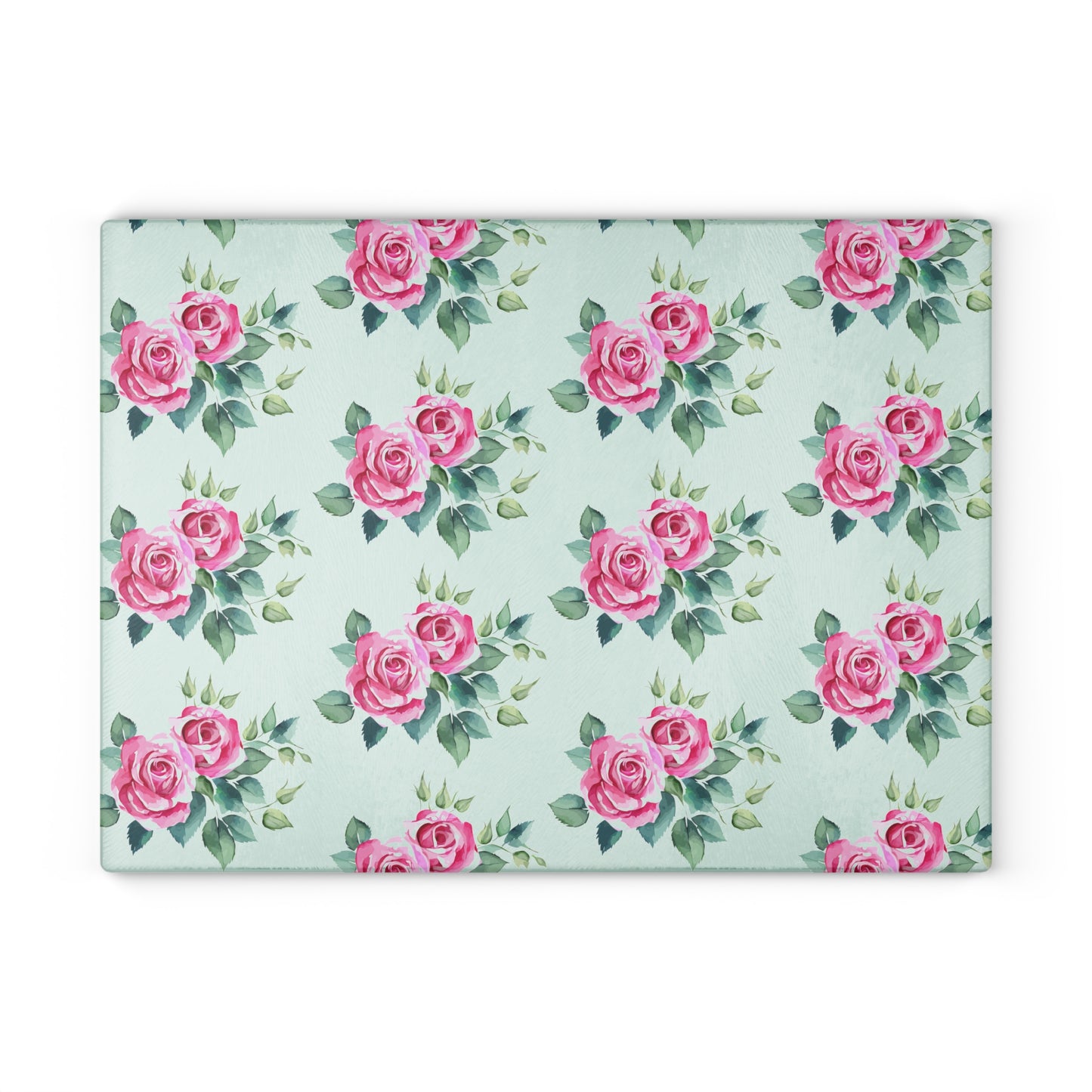 Glass Cutting Board - Roses