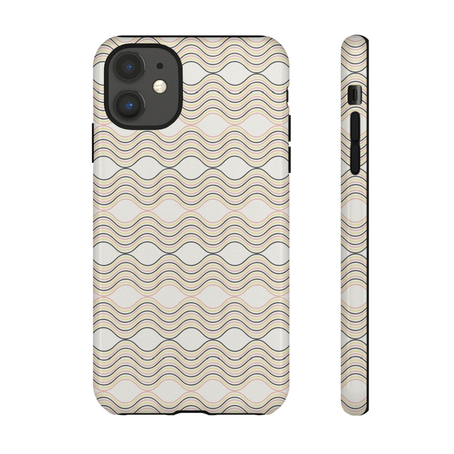 Stylish Phone Case for Tough Protection, Wavy Design, Chic Accessory, Gift for Her, Trendy Tech, Holiday Gift Idea