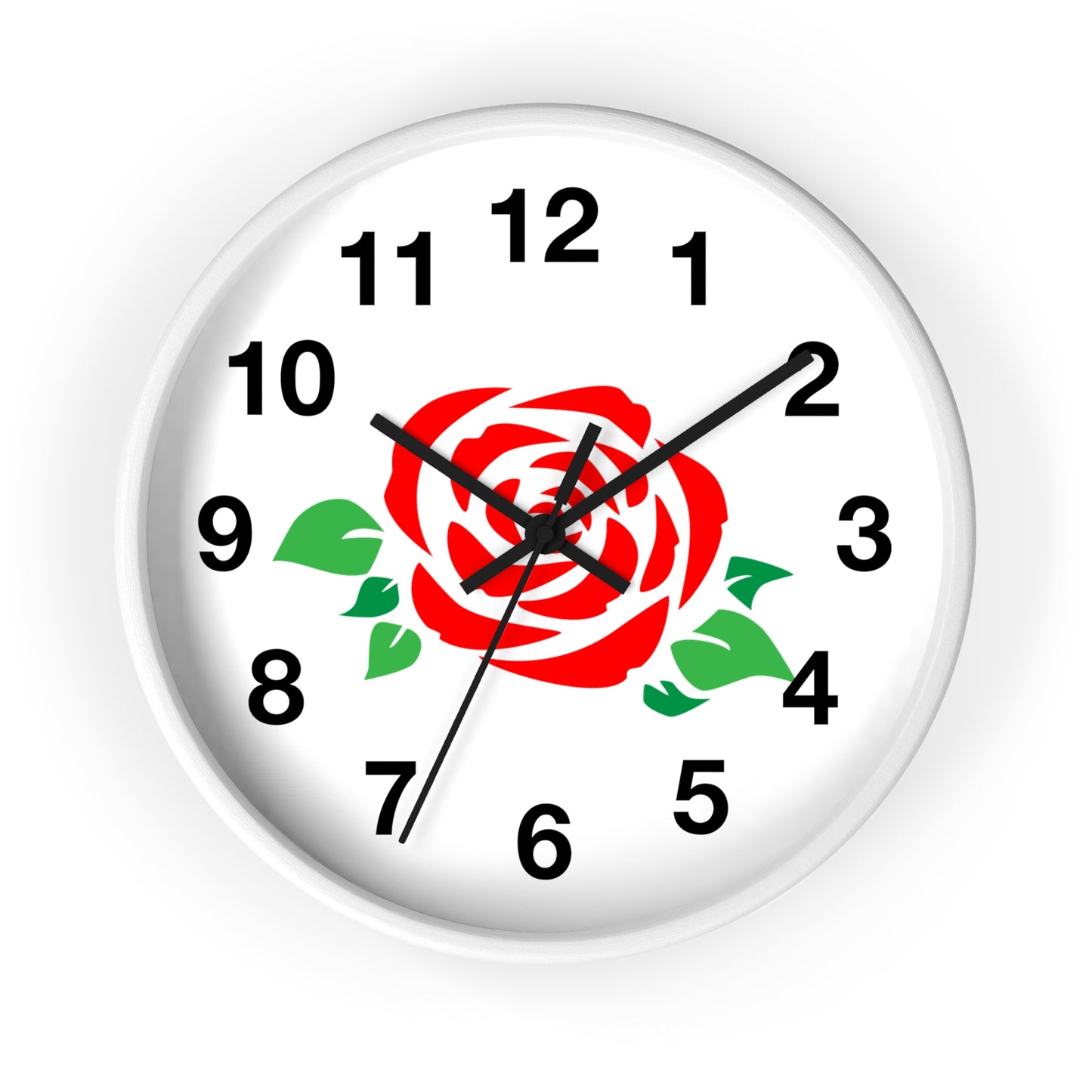 Rose Floral Wall Clock | Elegant Home Décor, Gift for Flower Lovers, Timeless Design, Spring Decor, Birthday Gift