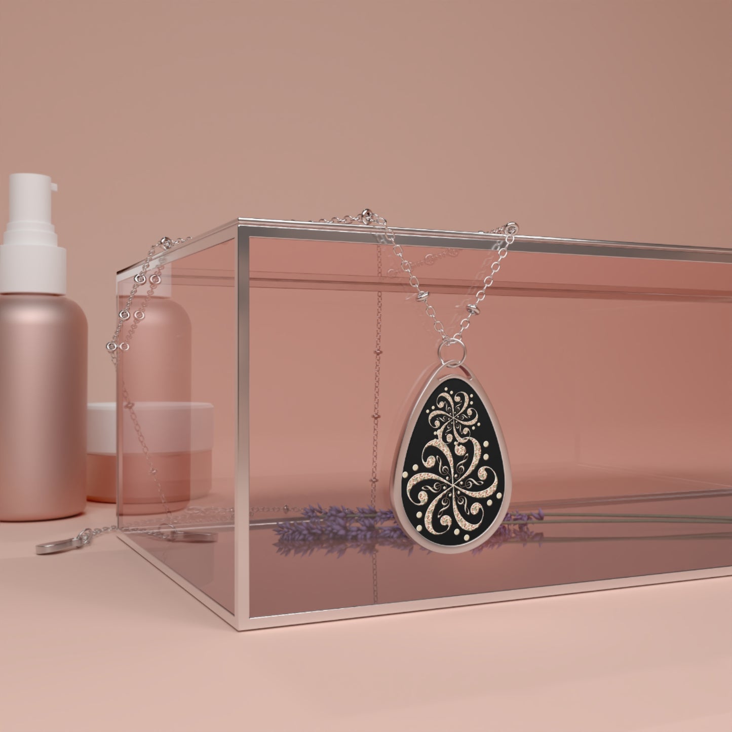 Elegant Oval Necklace, Boho Jewelry, Statement Pendant, Gift for Her, Layering Necklace, Birthday Jewelry