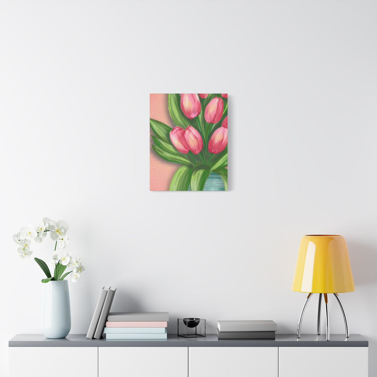 Matte Canvas, Stretched, 1.25" Tulips