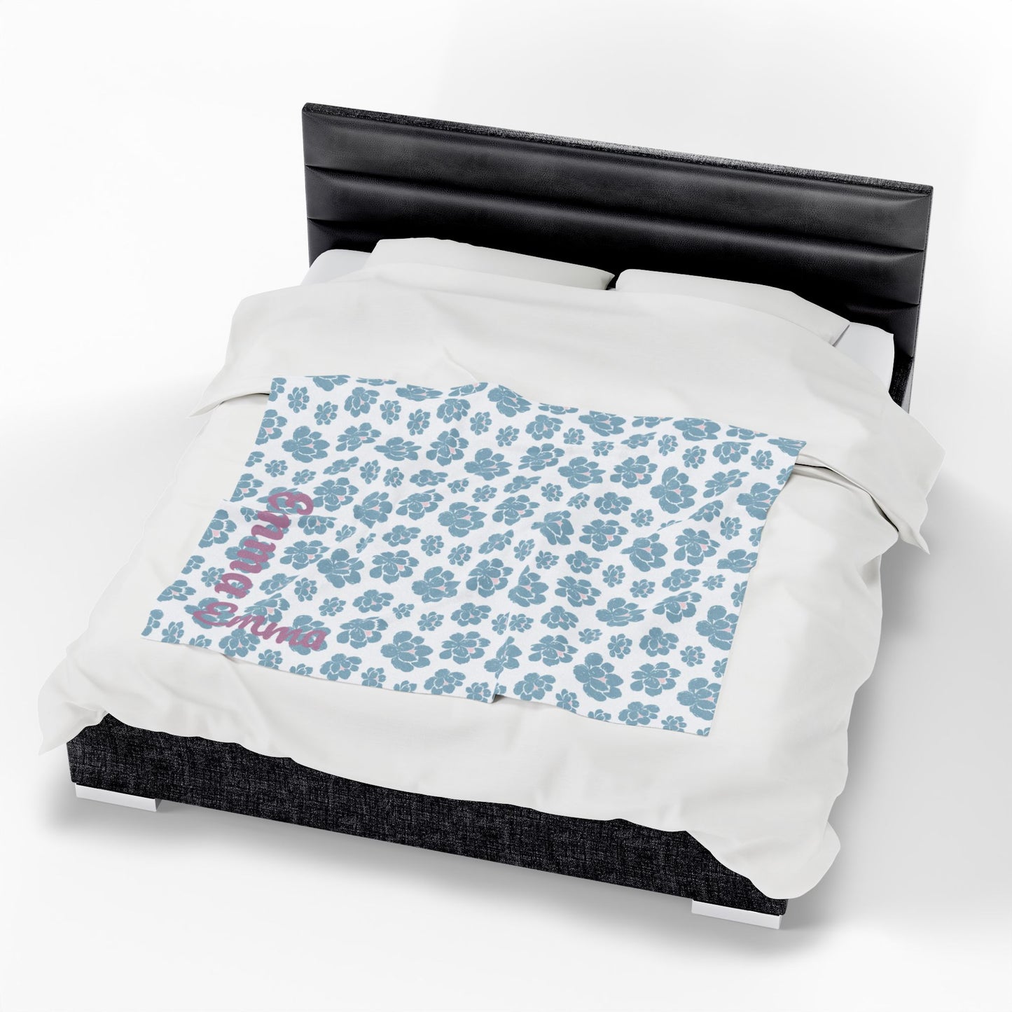 Cozy Velveteen Plush Blanket - Name - Emma
