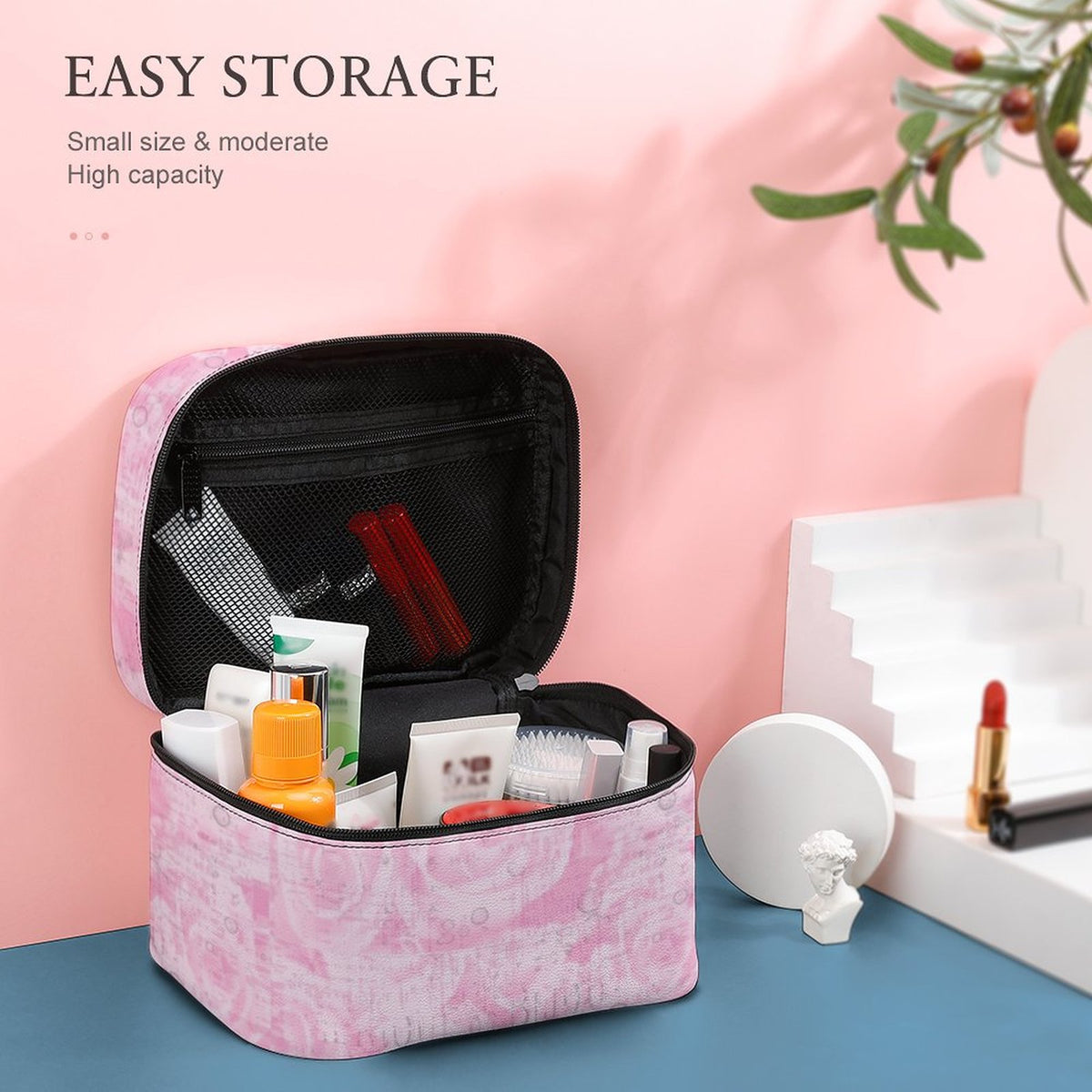 Make-up bag with Lychee pattern