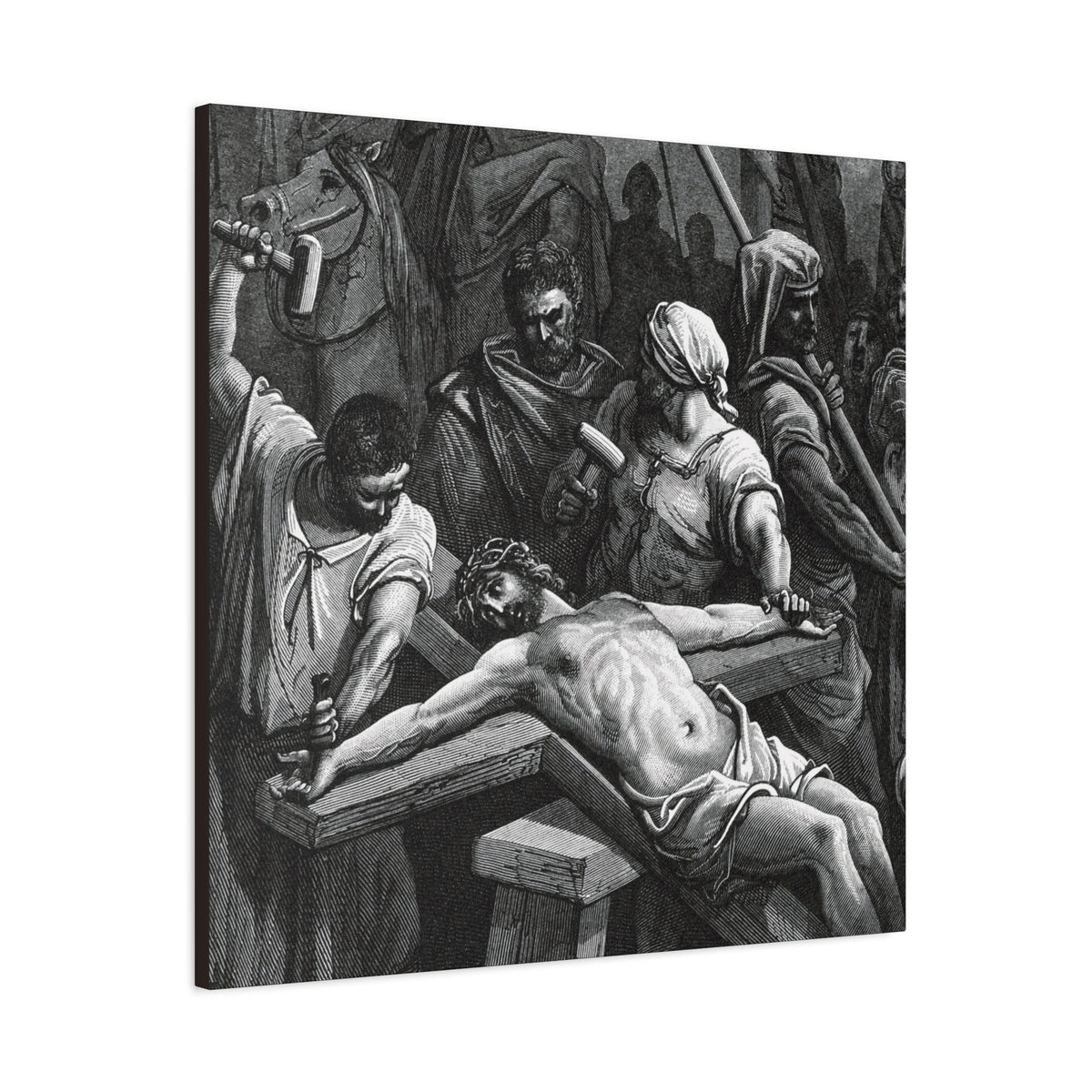 Crucifixion Art Matte Canvas Print – Stretched Religious Wall Decor