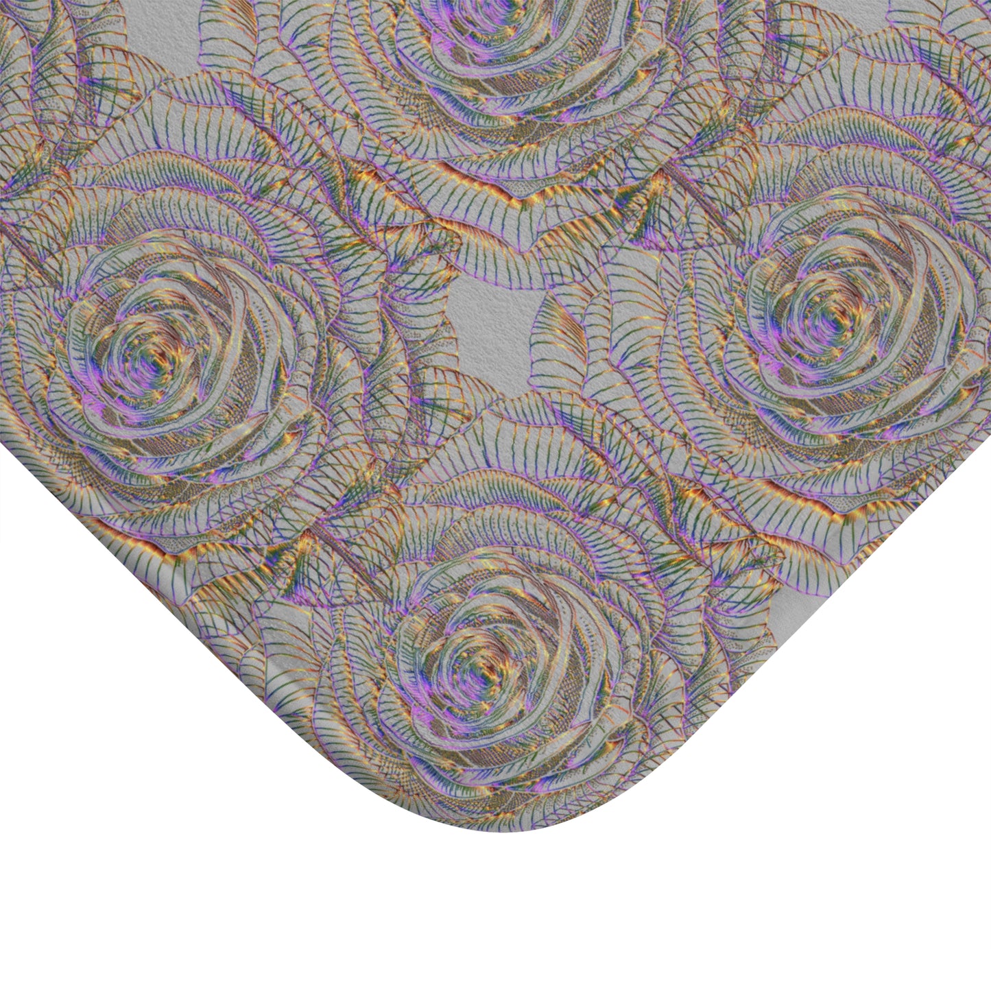 Elegant Floral Bath Mat, Rose Design, Home Decor, Bathroom Accessories, Gift for Her, Mothers Day, Wedding