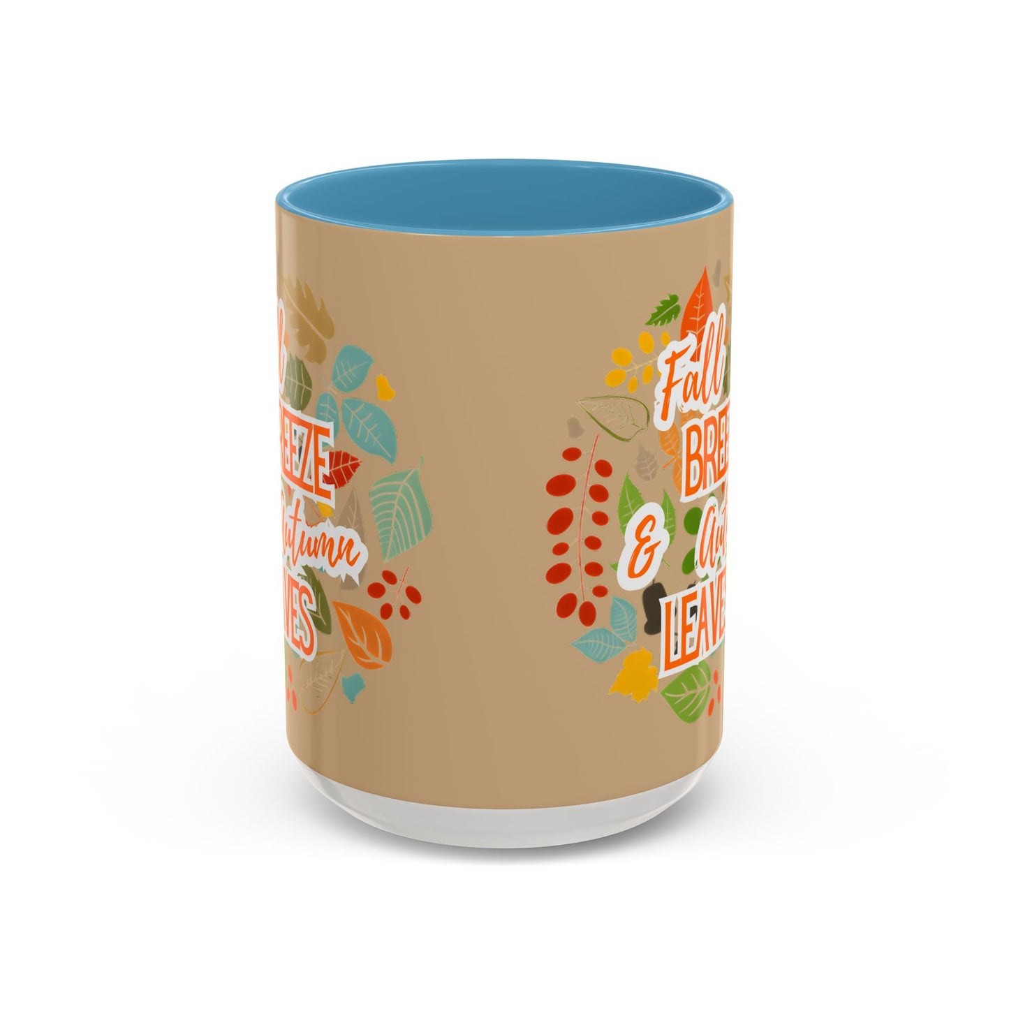 Fall Breeze & Leaves Coffee Mug, Autumn Mug, Seasonal Drinkware, Cozy Kitchen Decor, Perfect Gift for Fall Lovers