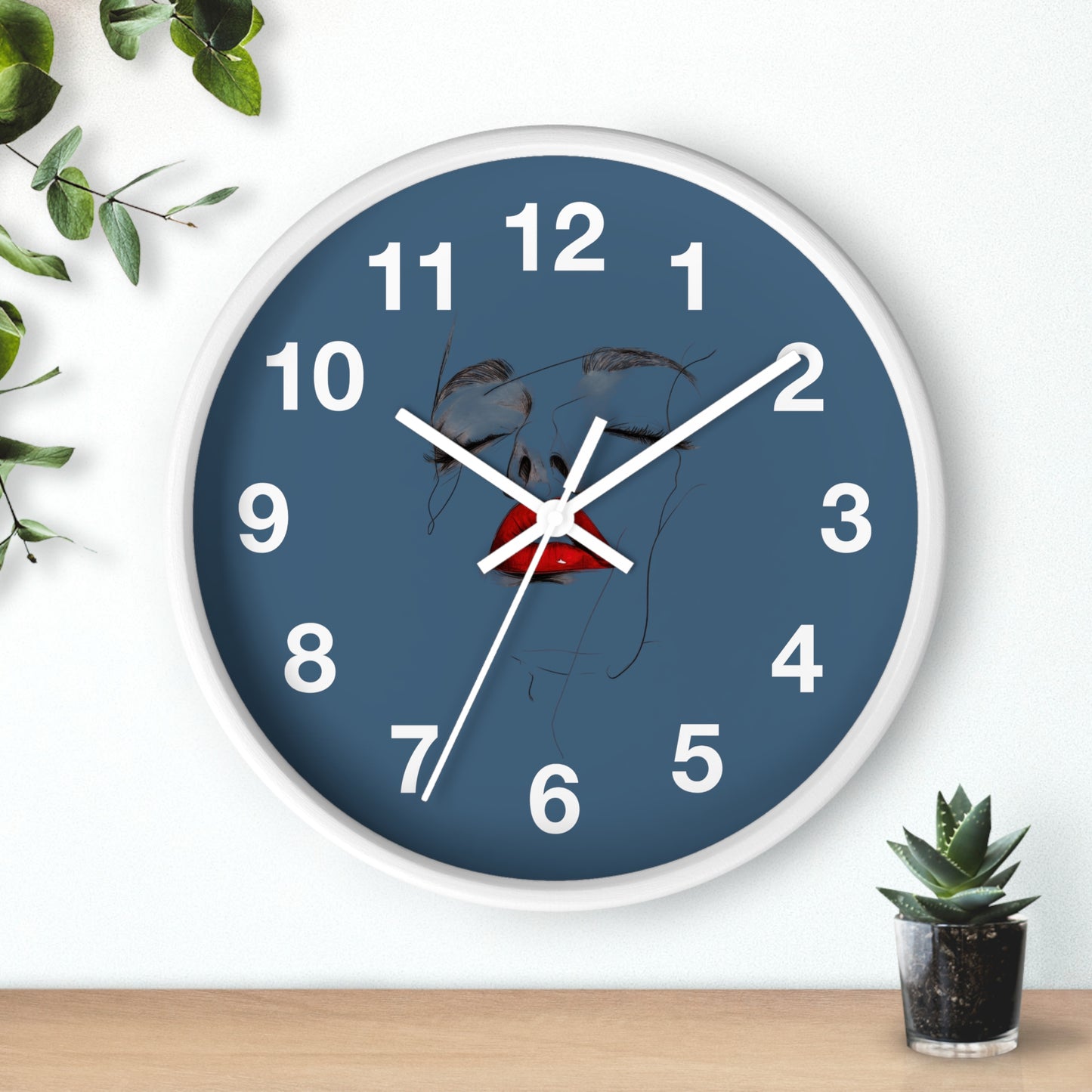 Artistic Face Wall Clock, Unique Home Décor, Modern Wall Art, Trendy Gift for Her, Statement Piece Living Room