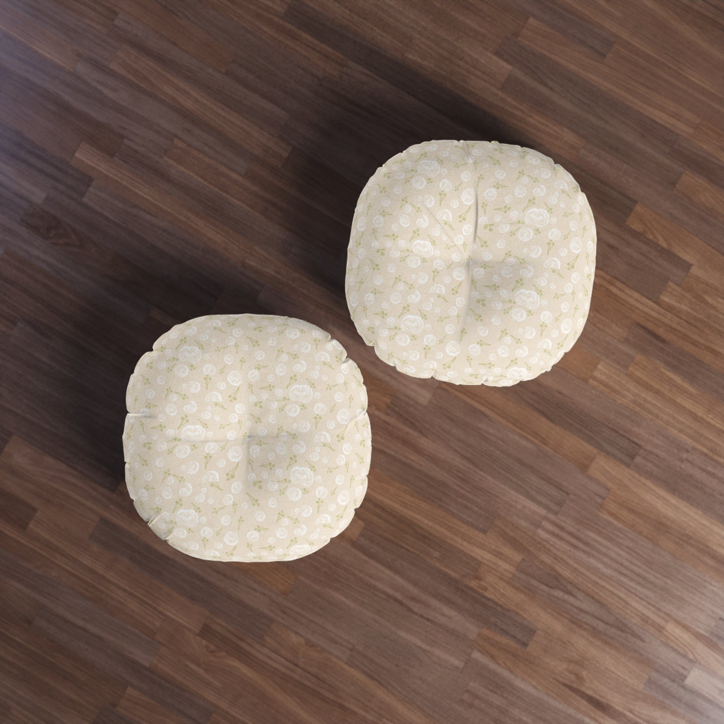 Cozy Tufted Floor Pillow | Round Accent Cushion for Home Decor, Boho Style, Meditation, Yoga, Living Room, Gift Idea