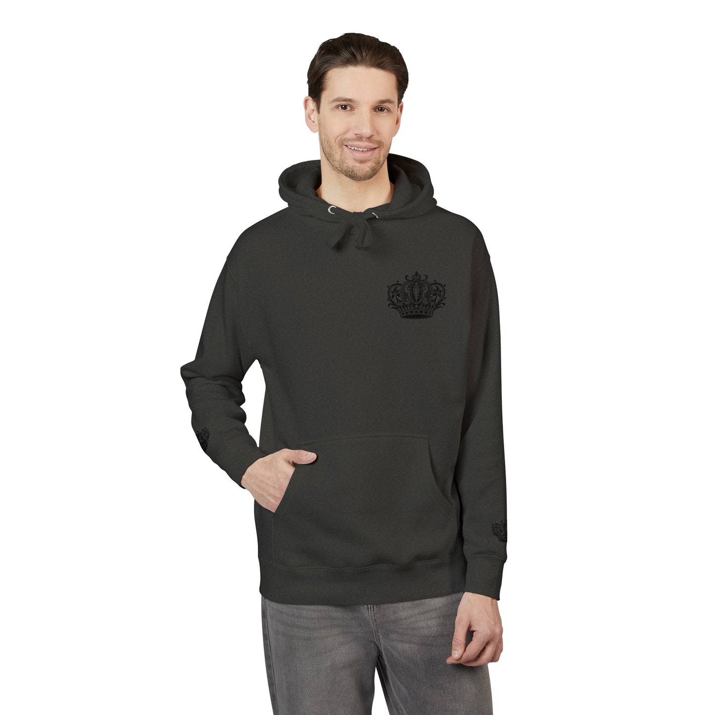 Crown Floral Unisex Fleece Hoodie | Cozy Streetwear, Perfect Gift for Him & Her, Autumn Fashion, Casual Wear, Trendy Outfit