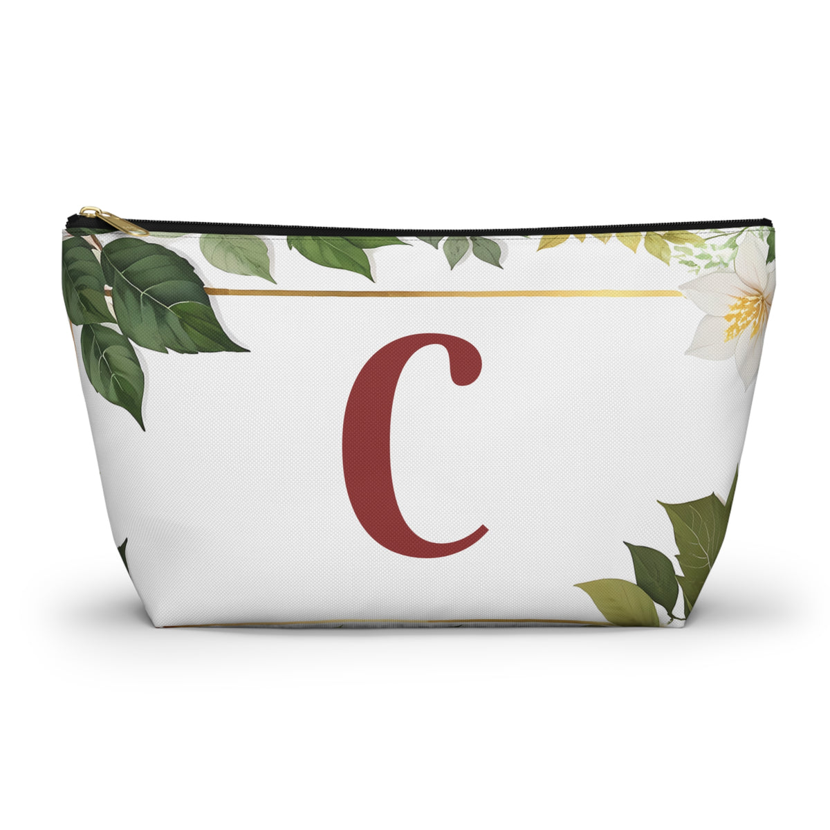 Copy of Personalized Floral Accessory Pouch, Makeup Bag, Gift for Her, Initial Pouch, Travel Organizer, Custom Cosmetic Bag