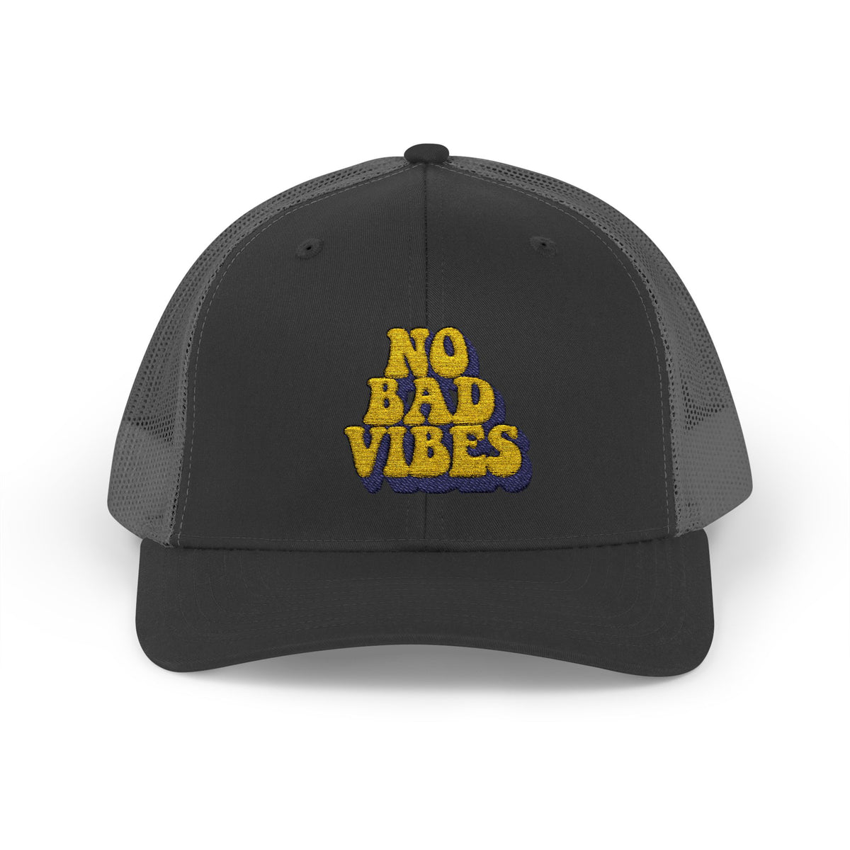 No Bad Vibes Snapback Trucker Cap | Casual Summer Hat, Gift for Her, Trendy Accessory, Outdoor Fun, Festival Wear