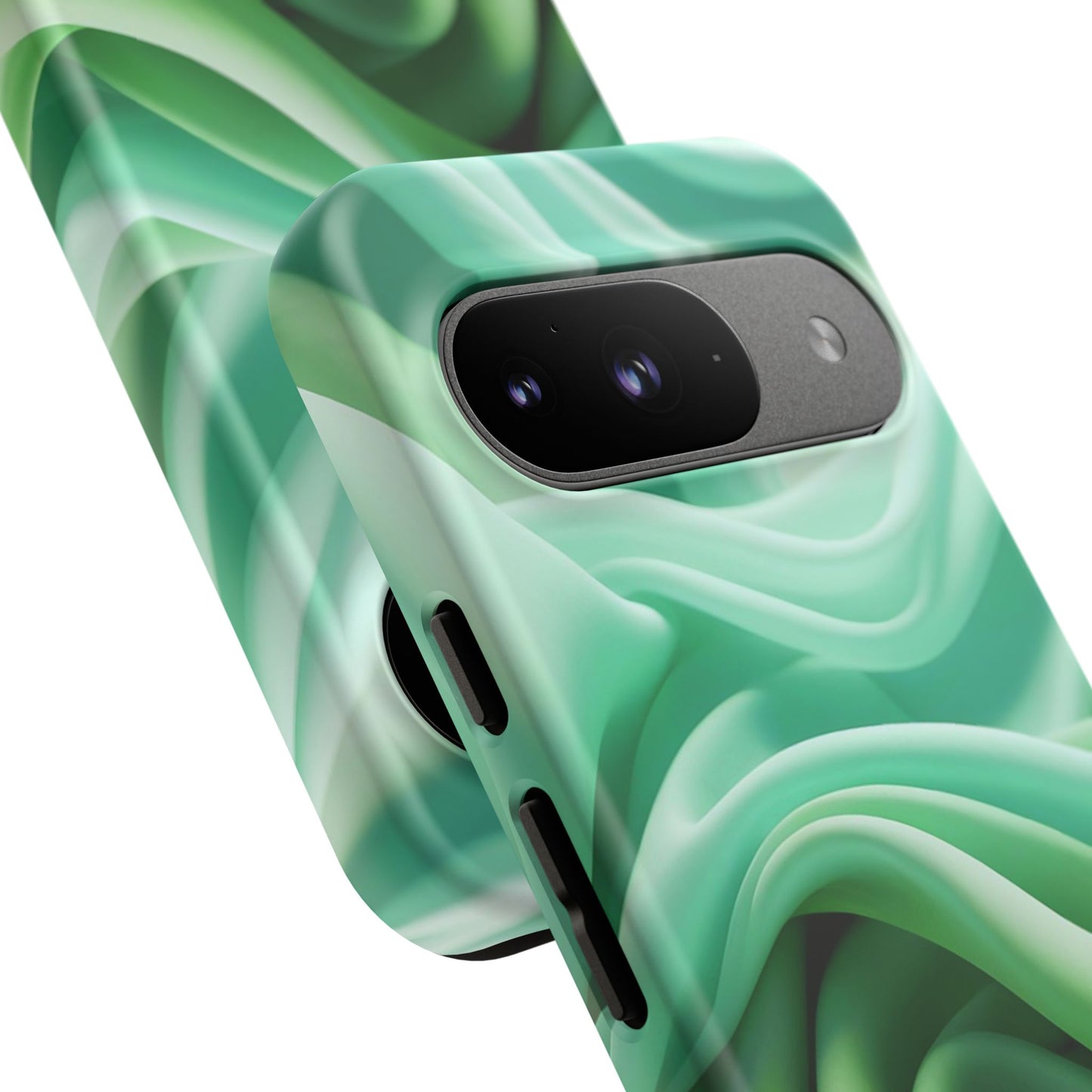 Stylish Phone Case, Tough Case, Green Abstract Design, Cell Phone Cover, Unique Gift, Trendy Accessory