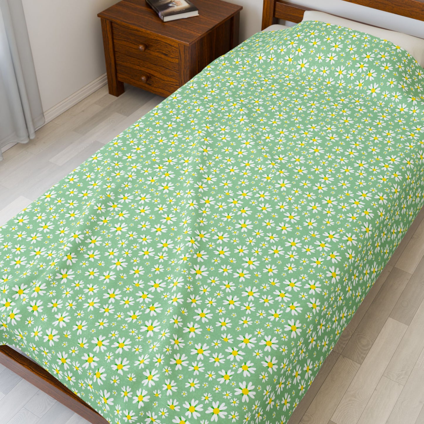 Cozy Floral Velveteen Plush Blanket | Soft Throw for Home Decor, Gift for Baby Shower, Birthday, Camping