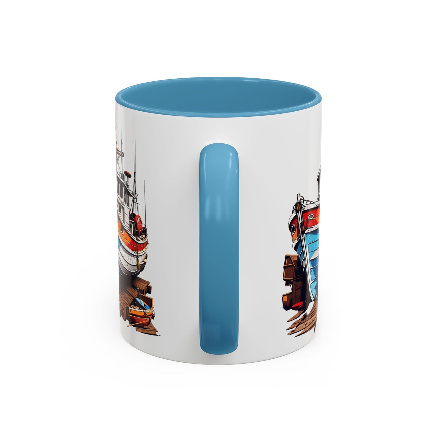 Nautical Accent Coffee Mug | Perfect for Boat Lovers, Sailor Gifts, Coastal Decor, Unique Gift Idea, Custom Artwork Mug