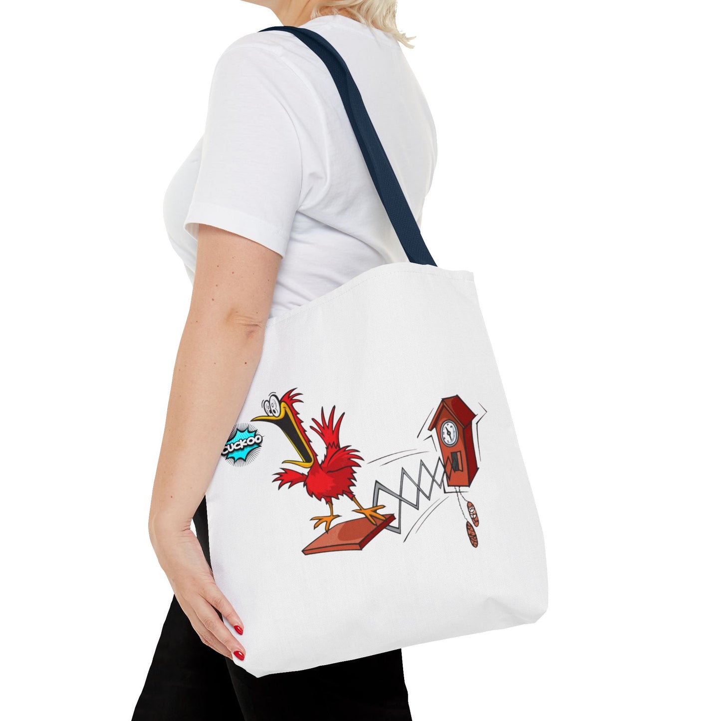Quirky Cartoon Tote Bag, Funny Gift, Bird Lover's Bag, Everyday Use, Shopping