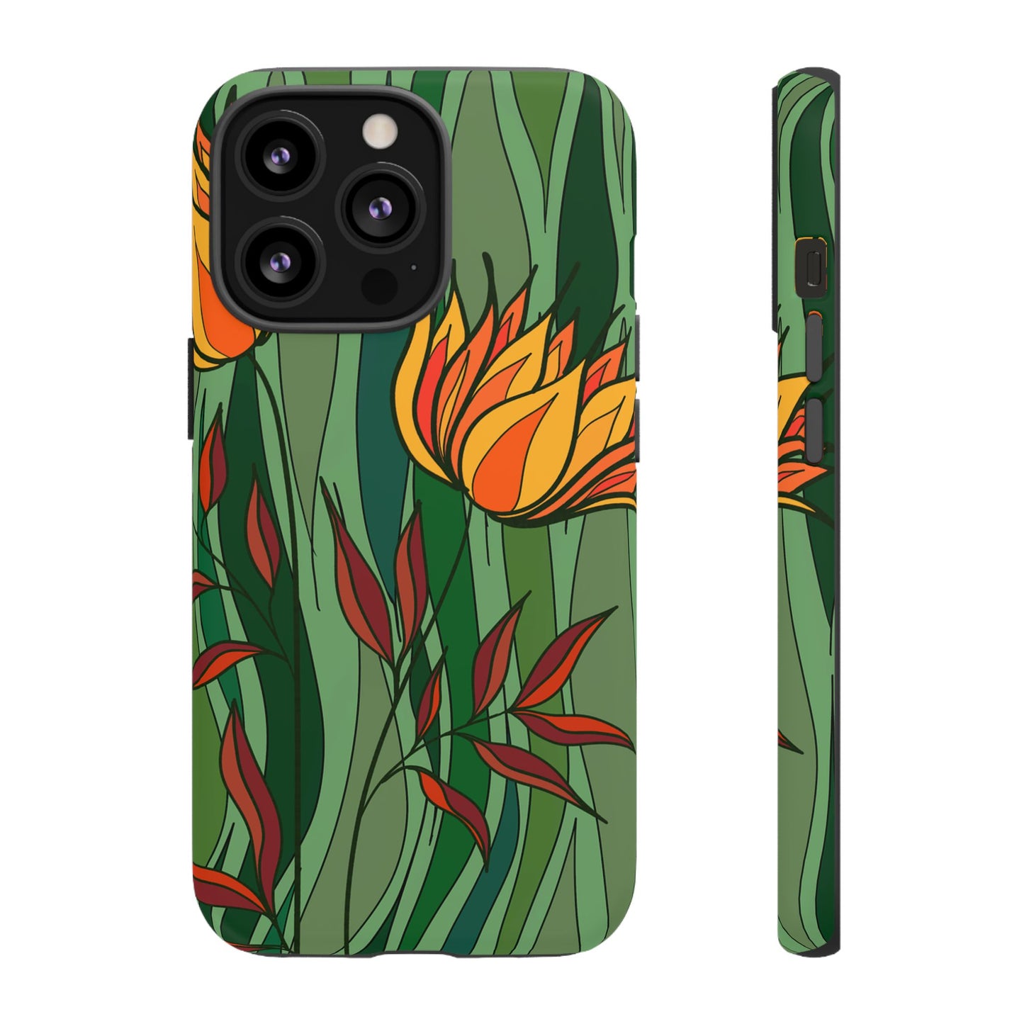 Vibrant Floral Phone Case, Nature-Inspired Tough Case, Eco-Friendly Cover, Unique Gift for Nature Lovers, Spring Decor