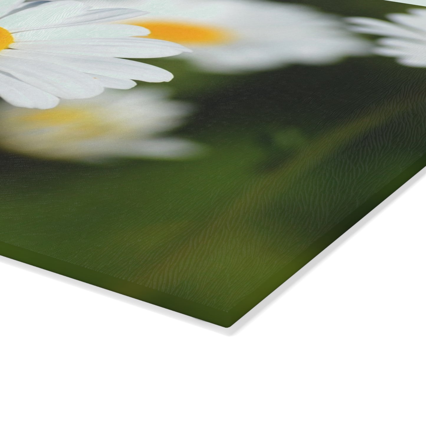 Charming Floral Glass Cutting Board - Kitchen Decor, Gift for Her, Daisy Design, Housewarming, Mother's Day