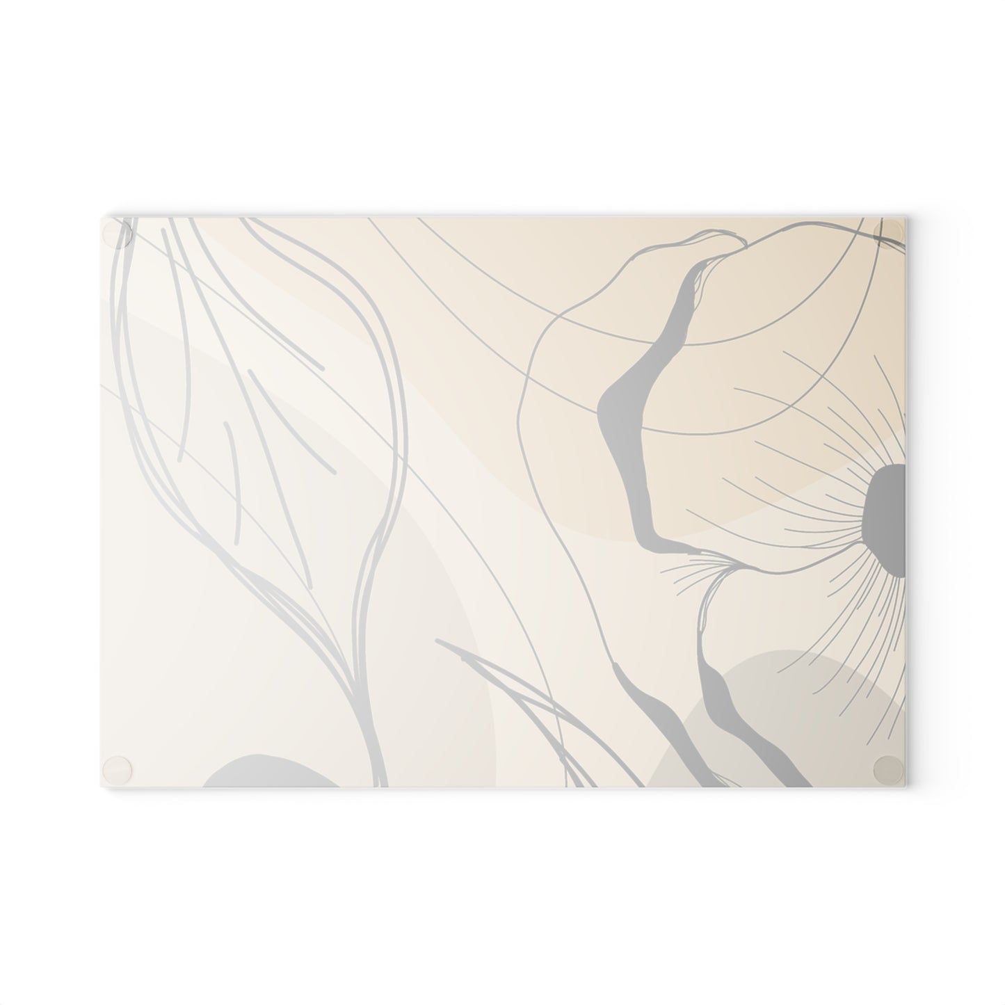 Elegant Floral Glass Cutting Board, Stylish Kitchen Decor, Wedding Gift, Home Cooking, Floral Kitchen Accessories