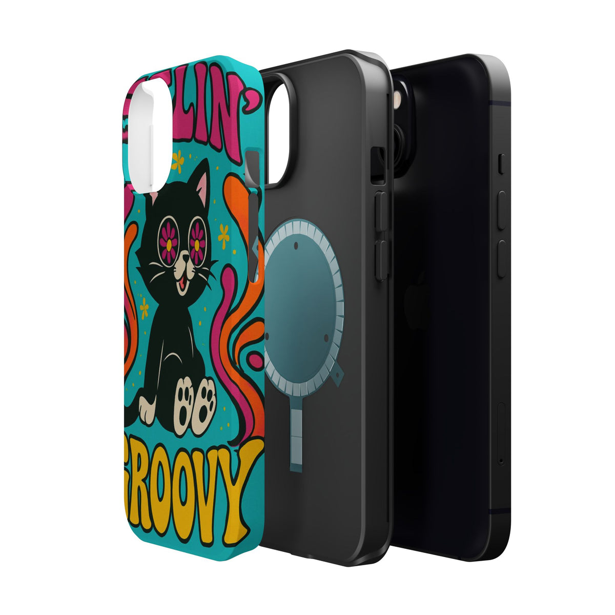 Groovy Cat Magnetic Impact-Resistant Phone Case