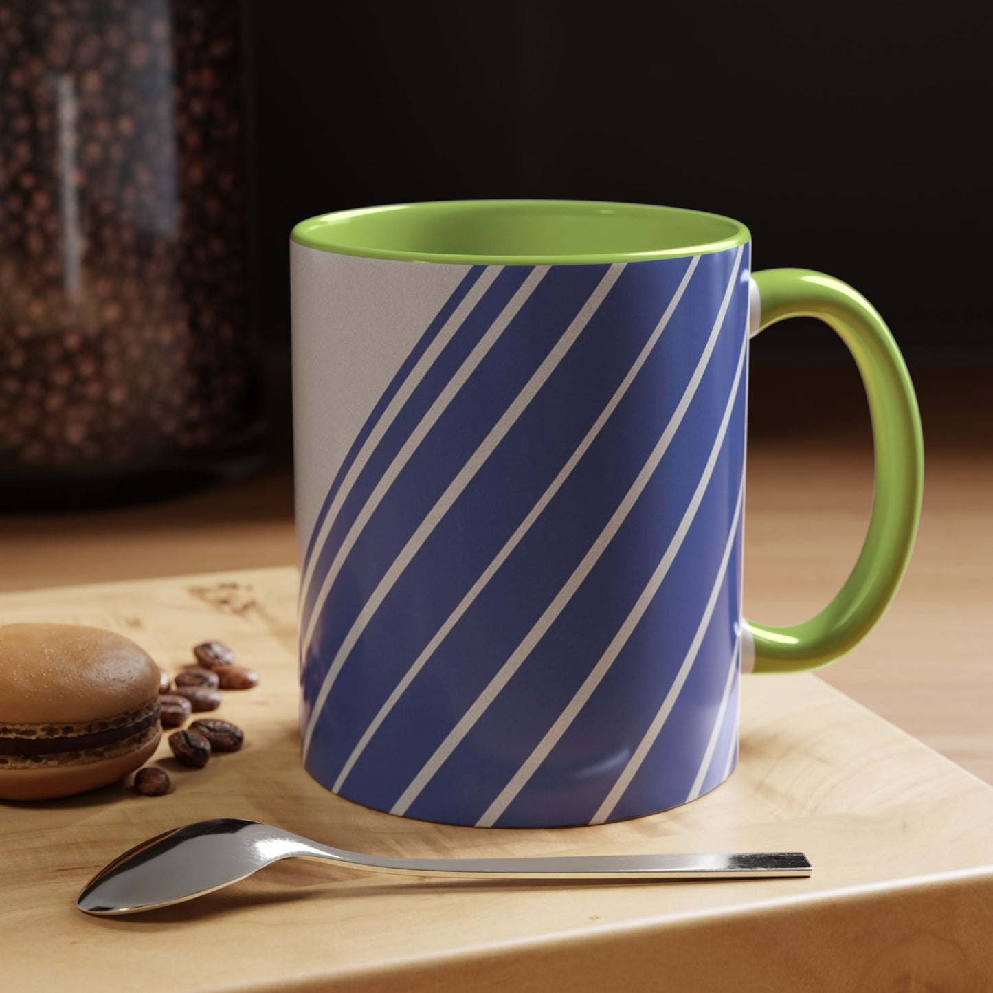 Elegant Stripe Accent Coffee Mug - Perfect for Gifts, Home Decor, Office, Birthdays, and Tea Lovers