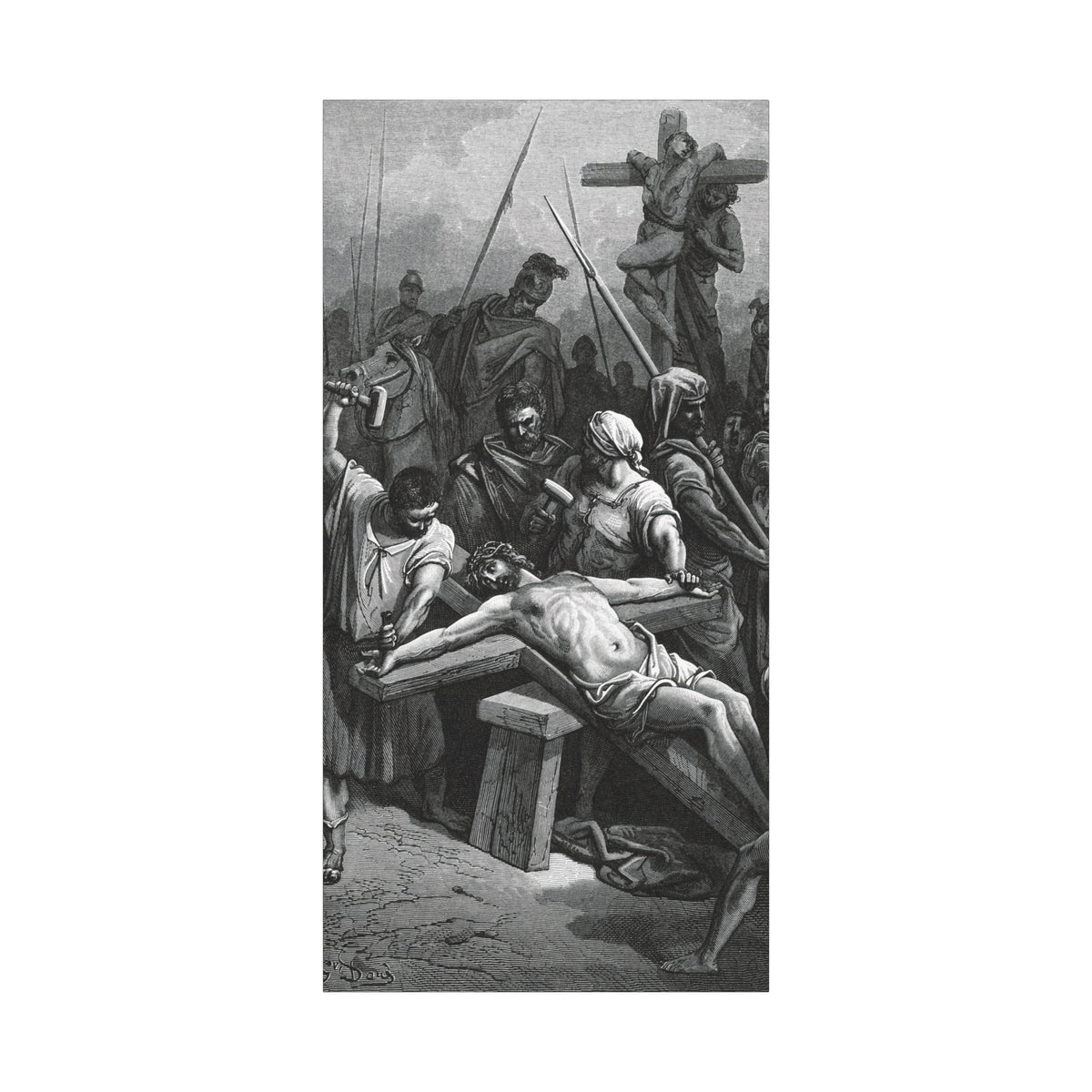 Crucifixion Art Matte Canvas Print – Stretched Religious Wall Decor