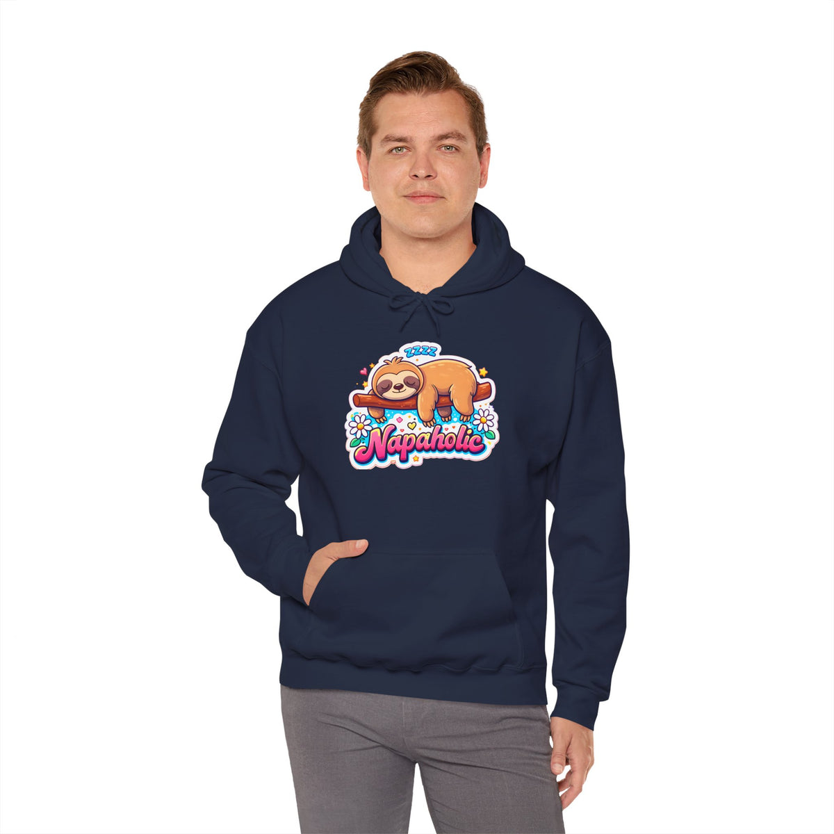 Napaholic Sloth Hoodie — Cute Sleepy Sloth Graphic Sweatshirt