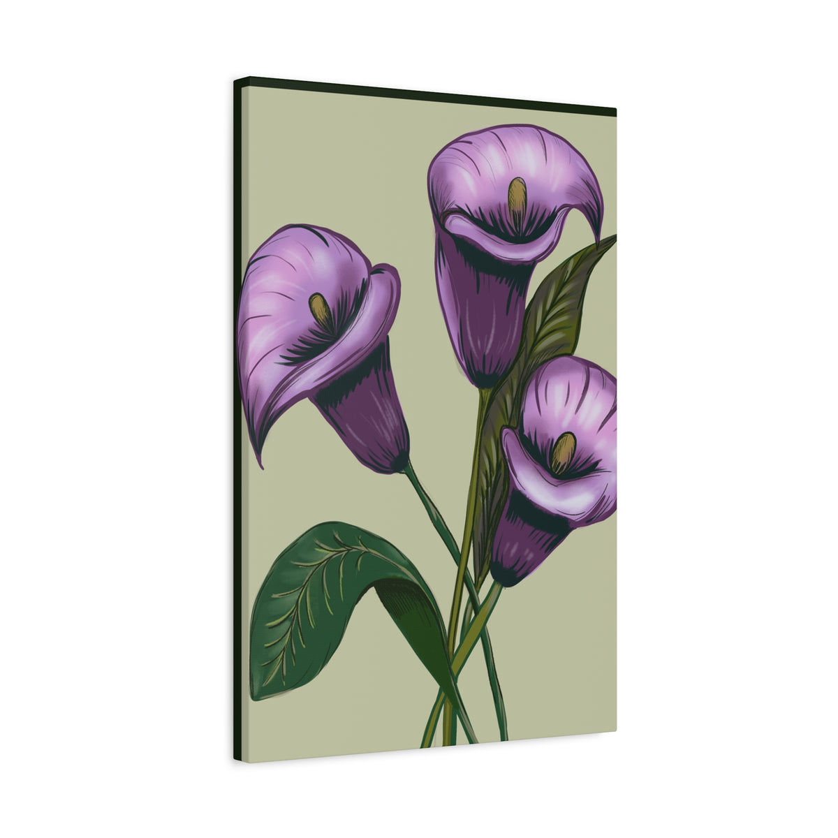 Copy of Matte Canvas, Stretched, 1.25" Purple Flowers