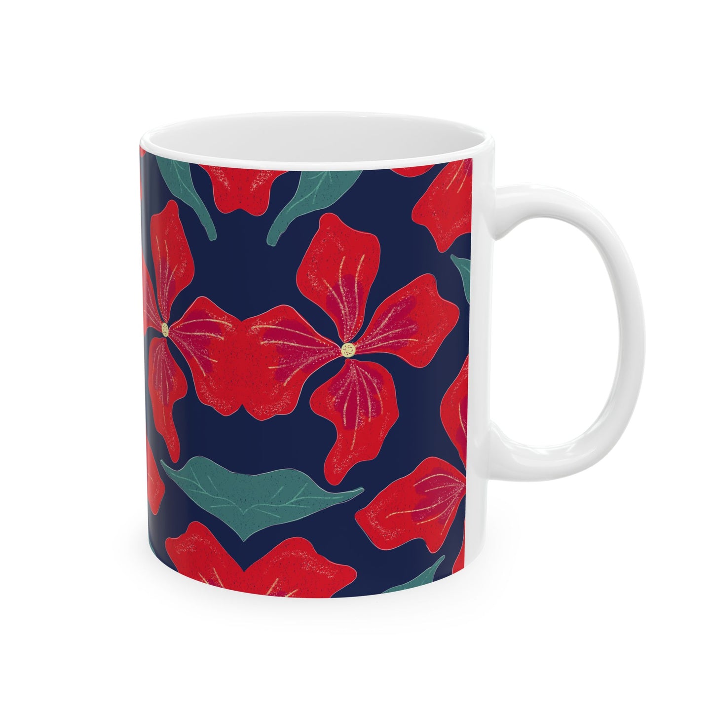 Vibrant Floral Ceramic Mug | Coffee Tea Cup, Gift for Her, Home Décor, Birthday, Mother's Day, Eco-Friendly