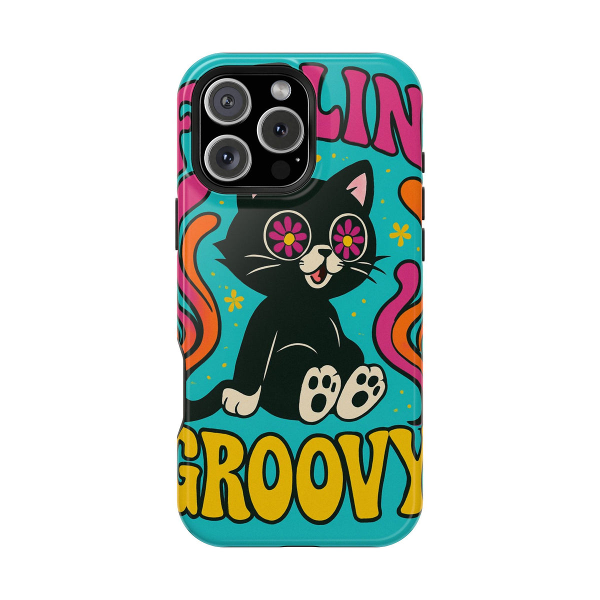 Groovy Cat Magnetic Impact-Resistant Phone Case
