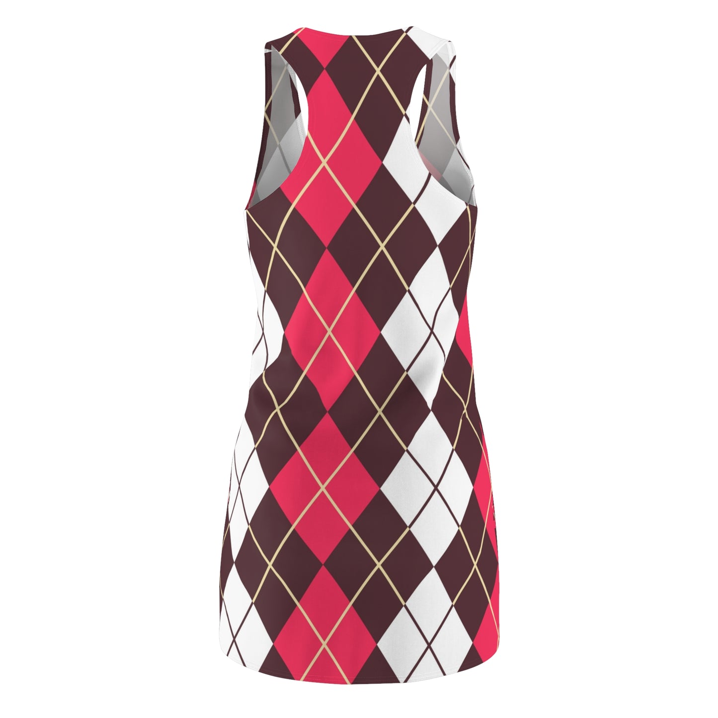 Vibrant Argyle Racerback Dress for Women, Trendy Summer Dress, Casual Party Wear, Beach Dress, Everyday Comfort