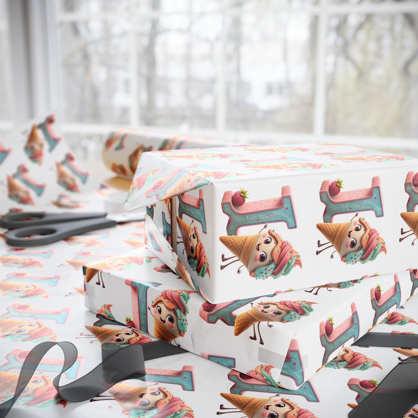 Playful Animal-Themed Wrapping Paper, Fun Gift Wrap for Birthdays, Holidays, Kids Parties, Eco-Friendly Gift Packaging, Decorative Wrap