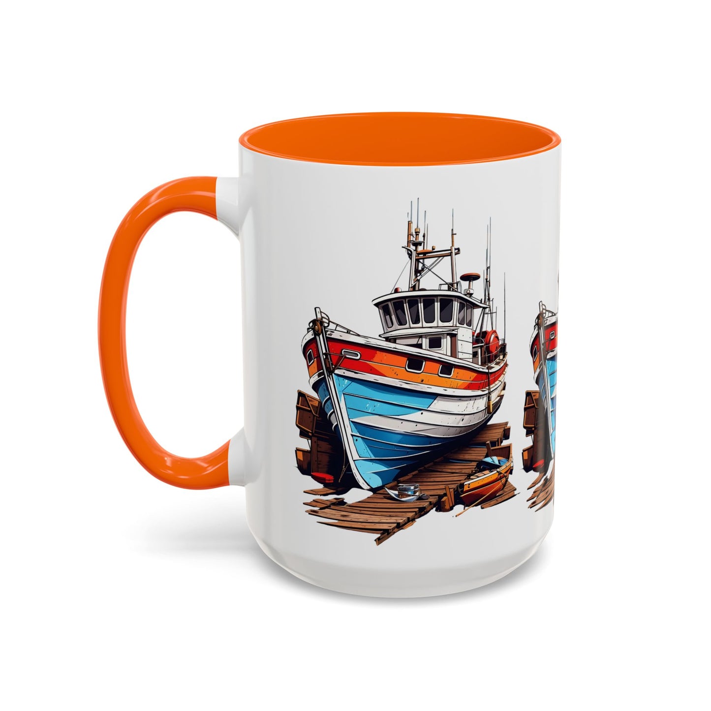 Nautical Accent Coffee Mug | Perfect for Boat Lovers, Sailor Gifts, Coastal Decor, Unique Gift Idea, Custom Artwork Mug