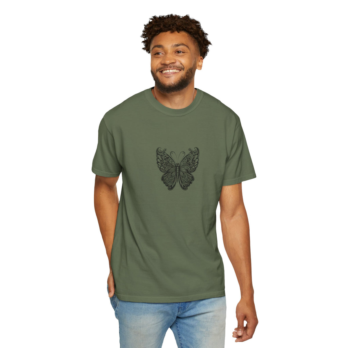 Bohemian Butterfly T-shirt, Unisex Clothing, Nature Inspired Tee, Gift for Her, Casual Wear, Summer Fashion
