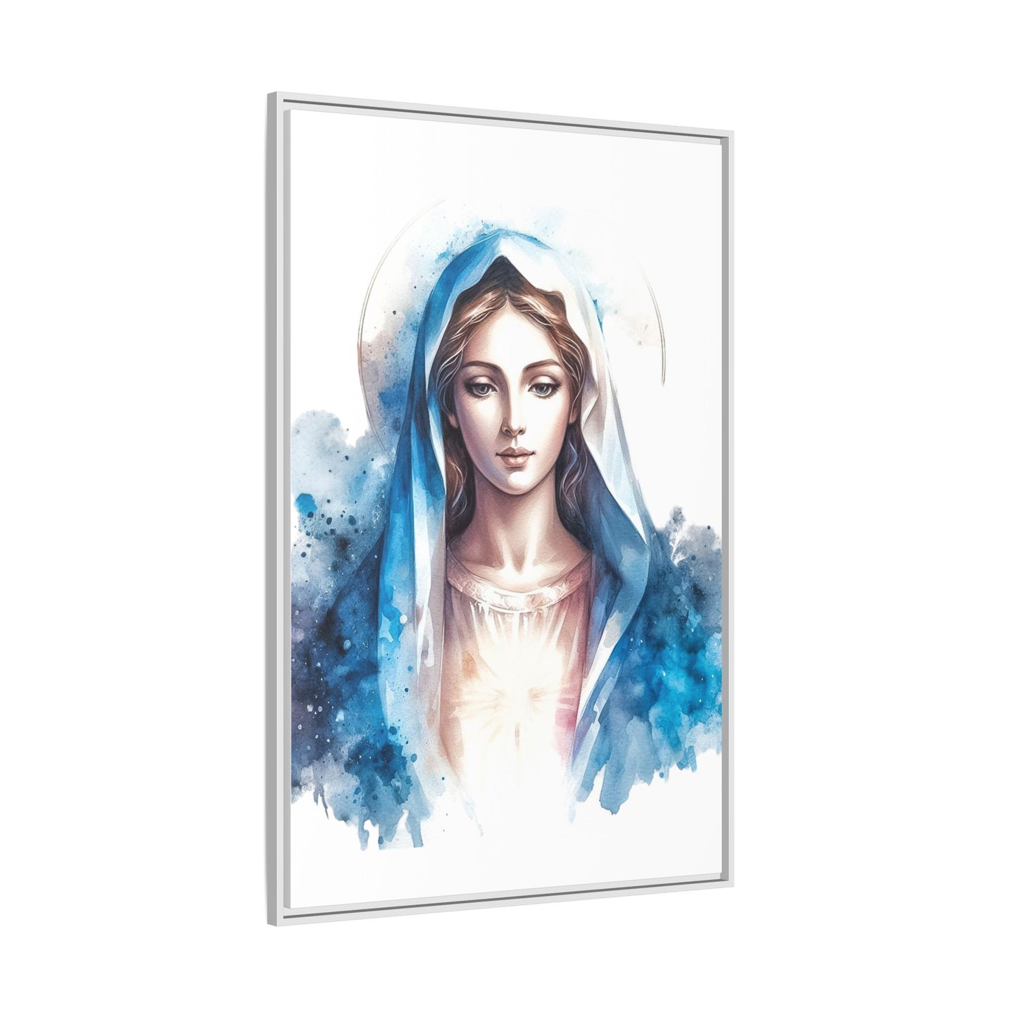 Framed Canvas Art Print, Spiritual Decor, Religious Artwork, Wall Decor, Gift for Faith, Elegant Home Decoration
