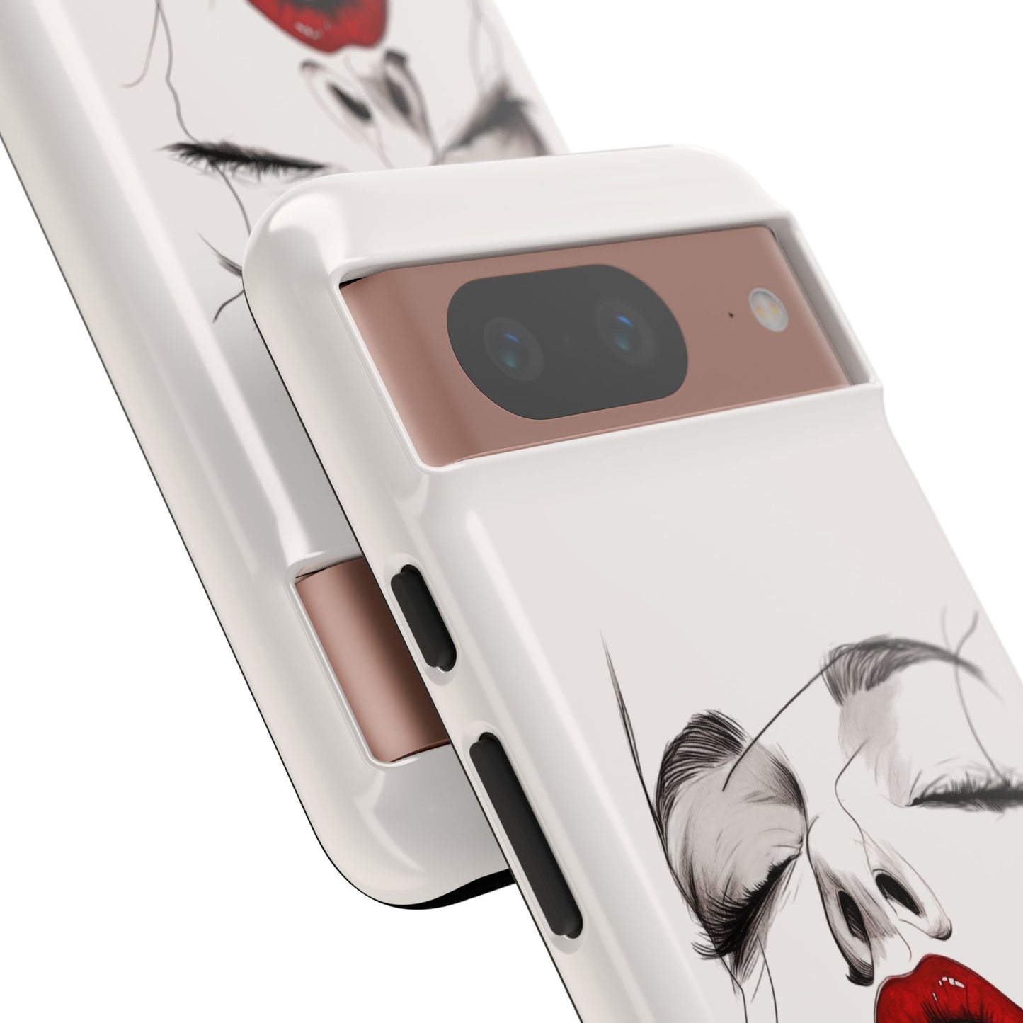 Stylish Phone Case with Artistic Lip Design, Femme Tech Accessory, Trendy Device Cover, Gift for Her, Unique Phone Accessories