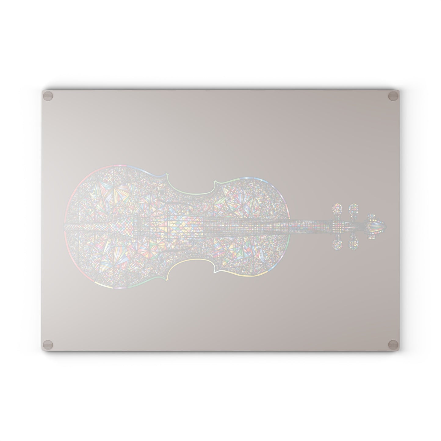 Stained Glass Violin Cutting Board, Artistic Kitchen Decor, Music Lover Gift, Culinary Art, Wedding Gift