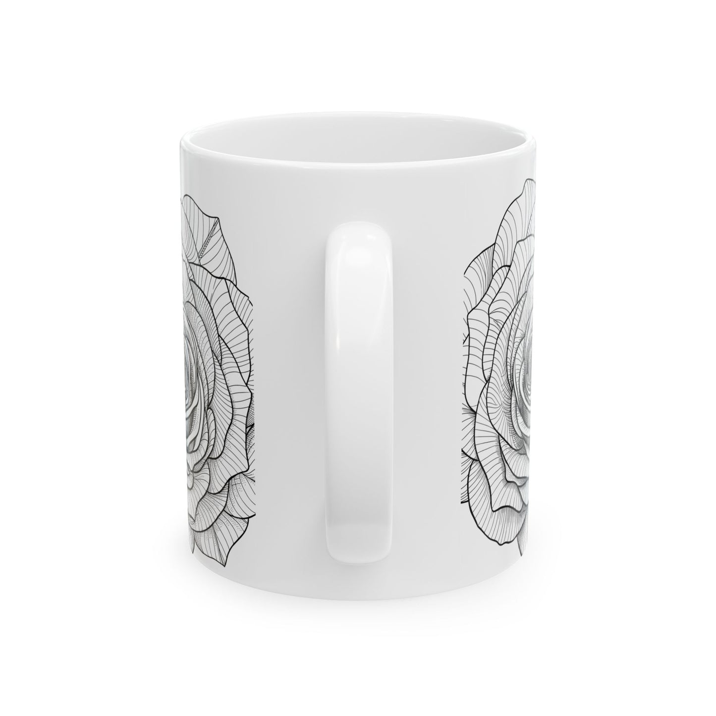 Elegant Floral Ceramic Mug - Perfect for Coffee Lovers, Tea Enthusiasts, Housewarming Gift, Mother's Day Present, Home Decor