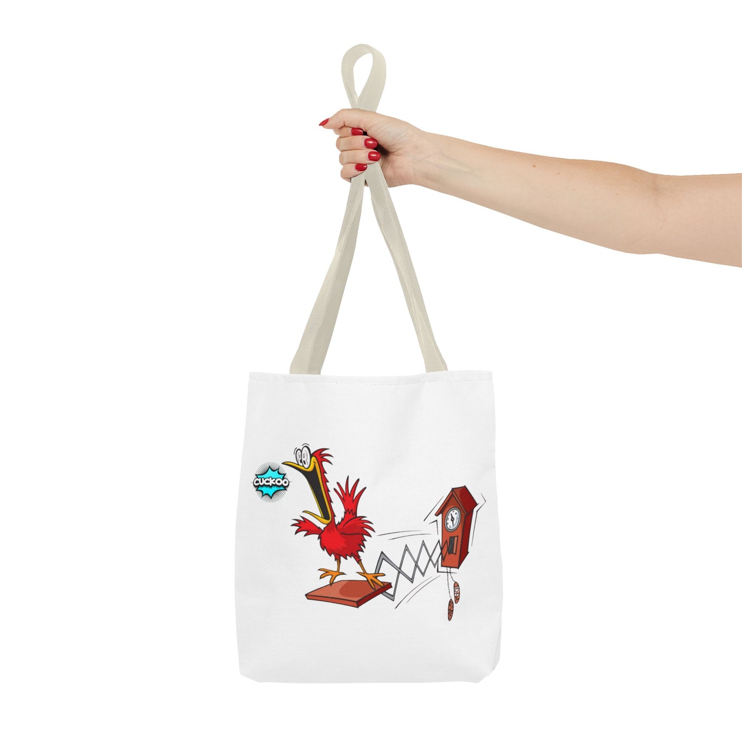 Quirky Cartoon Tote Bag, Funny Gift, Bird Lover's Bag, Everyday Use, Shopping