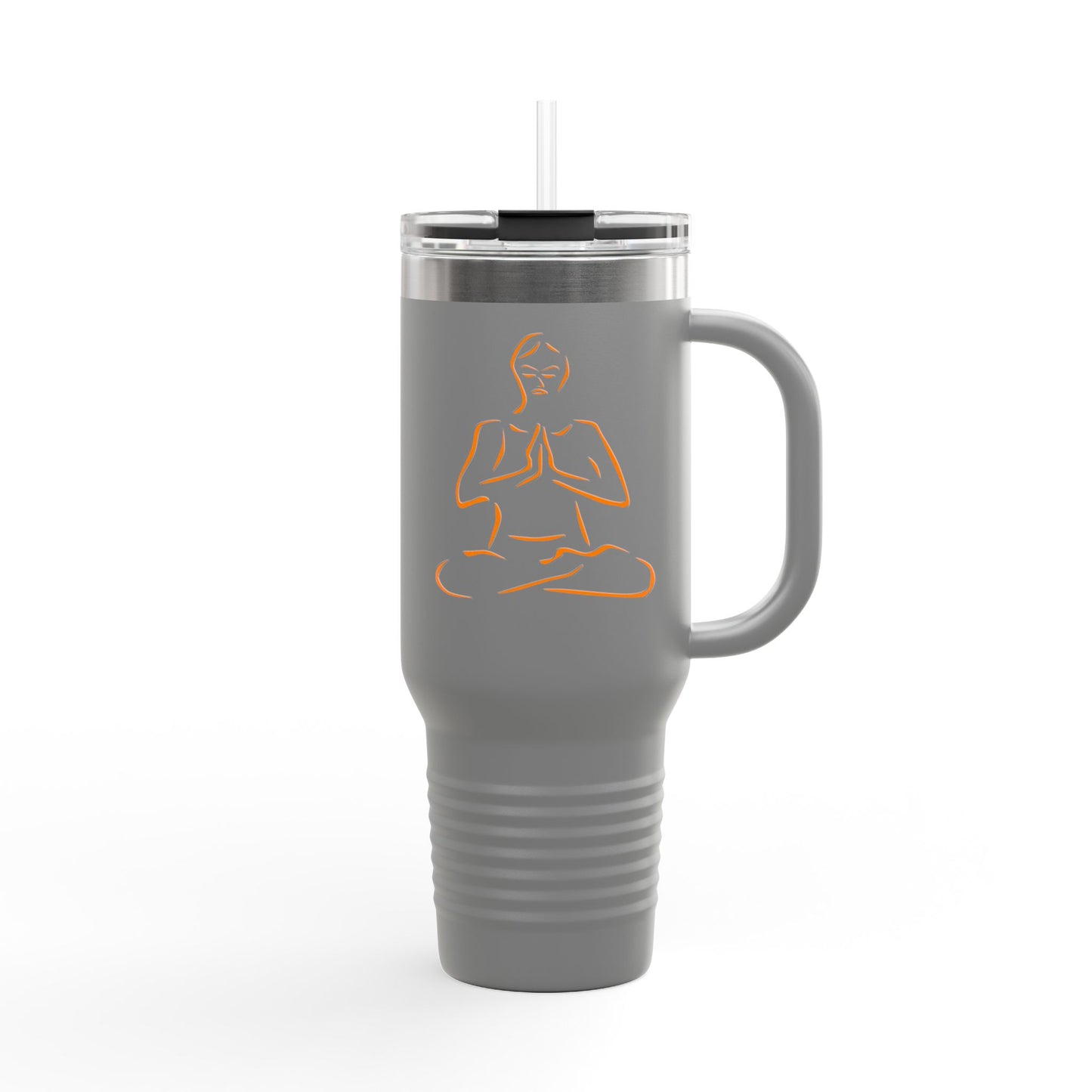 Mindful Travel Mug, Zen Coffee Cup, 40oz Insulated Flask, Inspirational Drinkware, Yoga Gift, Eco-Friendly Travel Tumbler