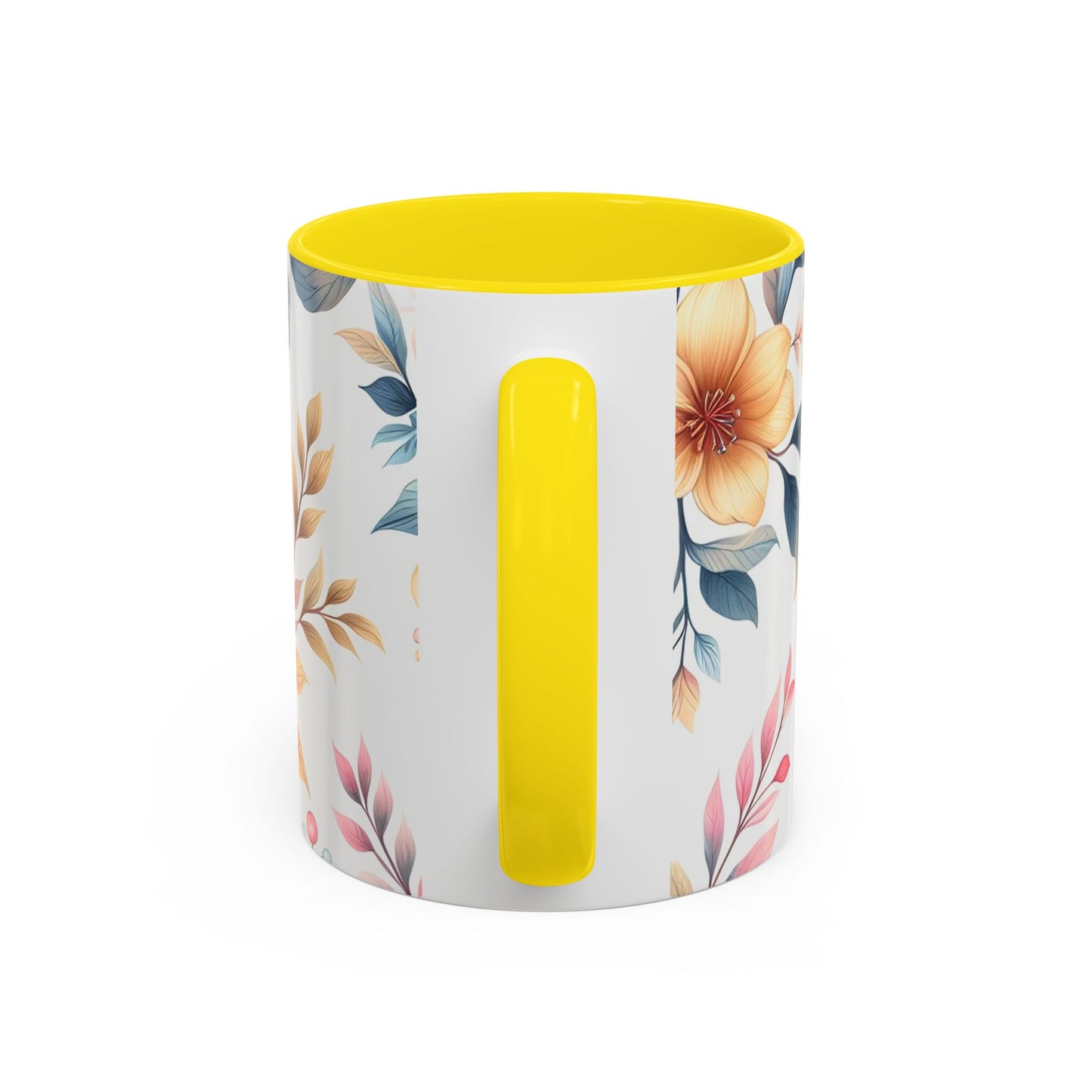 Floral Accent Coffee Mug - Perfect Gift for Tea Lovers, Home Decor, Kitchen Accessories, Mother's Day, Coffee Enthusiasts