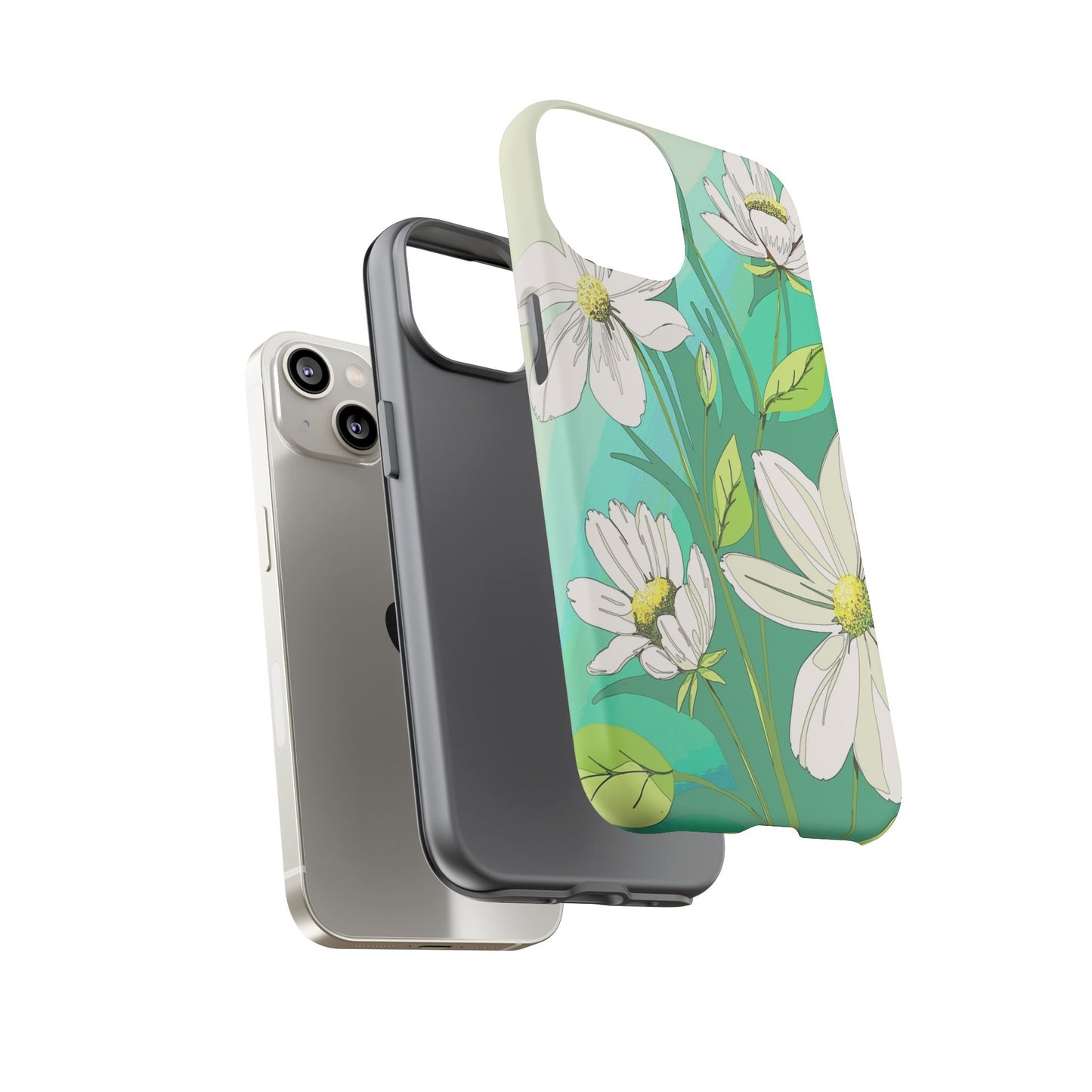 Floral Phone Case, Tough Cases, Flower Design, Nature Inspired, Eco-Friendly Cover, Unique Gift for Her, Spring Accessories