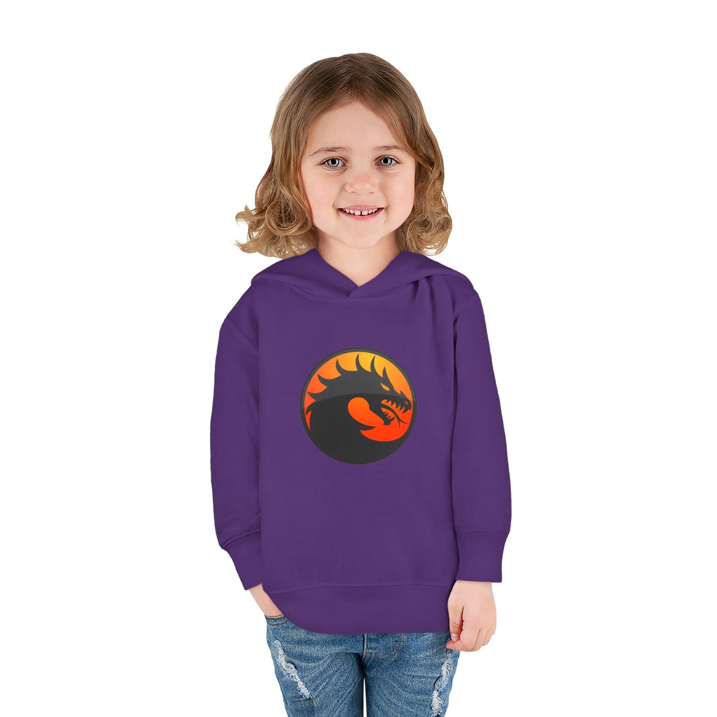 Toddler Fleece Hoodie with Dragon Design, Cozy Kids Pullover, Perfect for Playtime, Birthday Gift, Halloween Costume, Dragon Lover Apparel