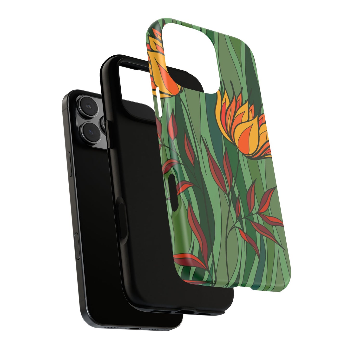 Vibrant Floral Phone Case, Nature-Inspired Tough Case, Eco-Friendly Cover, Unique Gift for Nature Lovers, Spring Decor