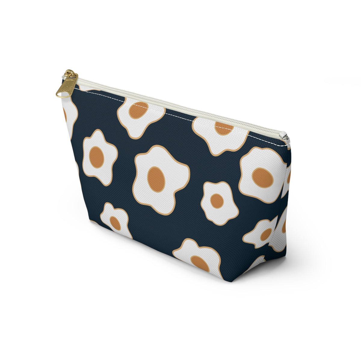 Egg Pattern Accessory Pouch | Cute Makeup Bag, Travel Organizer, Gift for Her, Egg Lover, Fun Pouch, Floral Cosmetic Bag