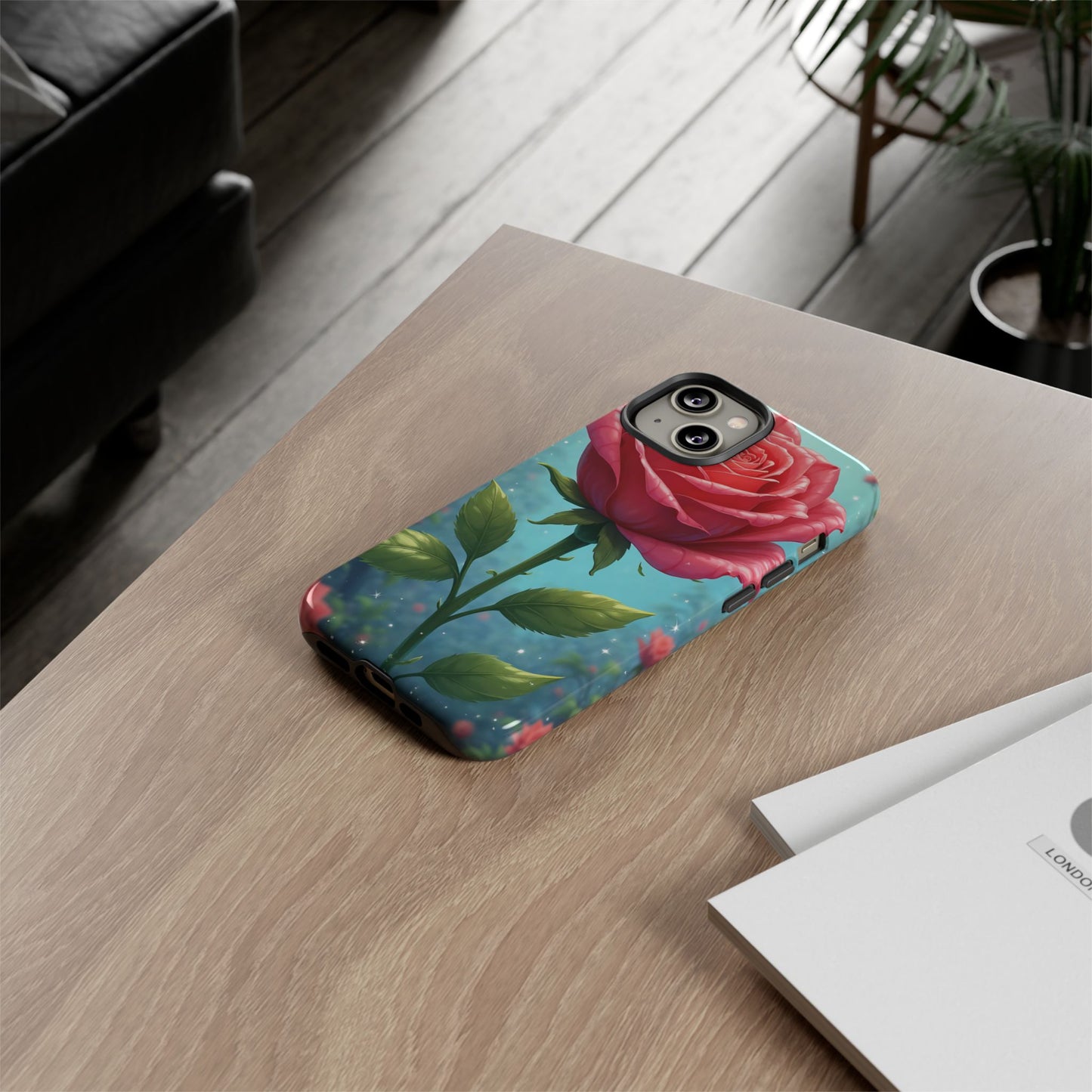 Floral Phone Case, Tough Cases with Elegant Rose Design, Stylish iPhone Cover, Rose Flower Gift for Nature Lovers, Unique Mobile Accessories