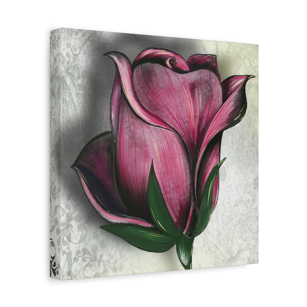 Matte Canvas, Stretched, 1.25" Purple Flowers