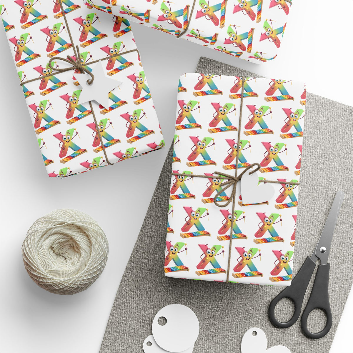 Colorful Character Wrapping Paper, Gift Wrap for Birthdays, Holidays, Celebrations, Fun Patterns, Party Supplies