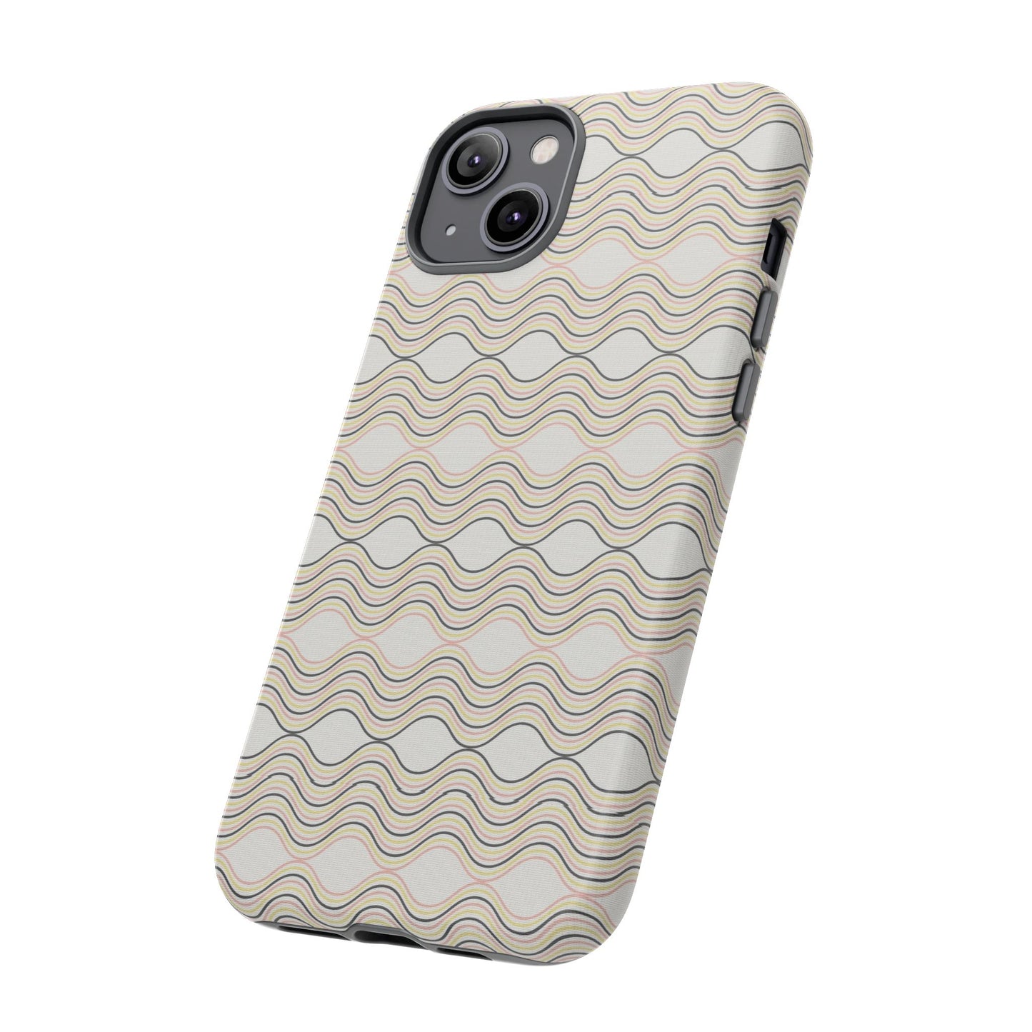 Stylish Phone Case for Tough Protection, Wavy Design, Chic Accessory, Gift for Her, Trendy Tech, Holiday Gift Idea
