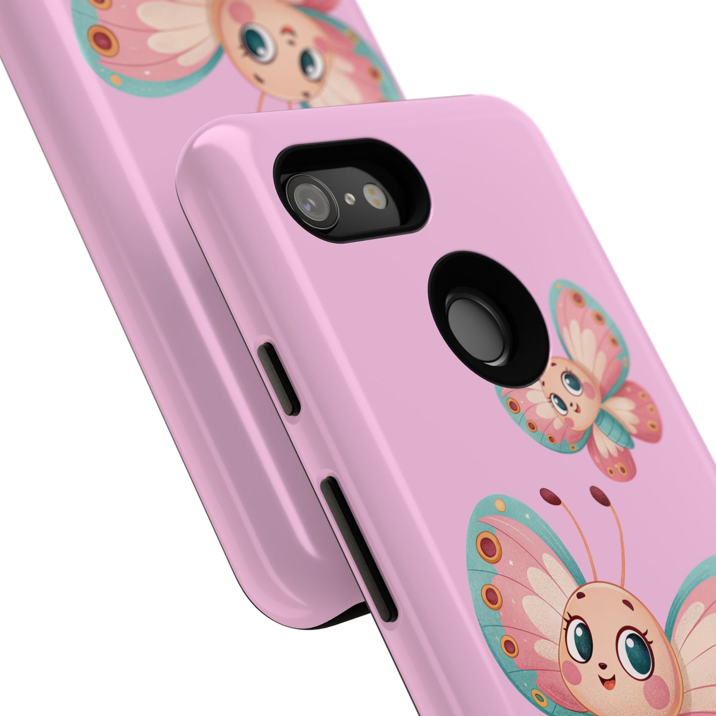 Cute Butterfly Phone Case, Tough Phone Cover, Girly Phone Accessory, Unique Gift for Her, Kids Phone Case, Floral Design Case